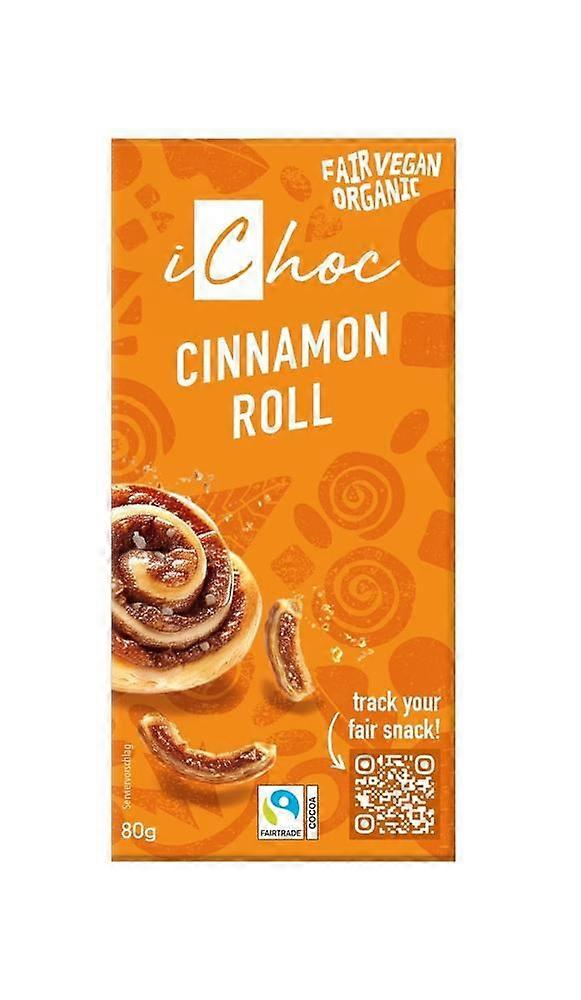 iChoc Cinnamon Roll Chocolate Organic Vegan 80g