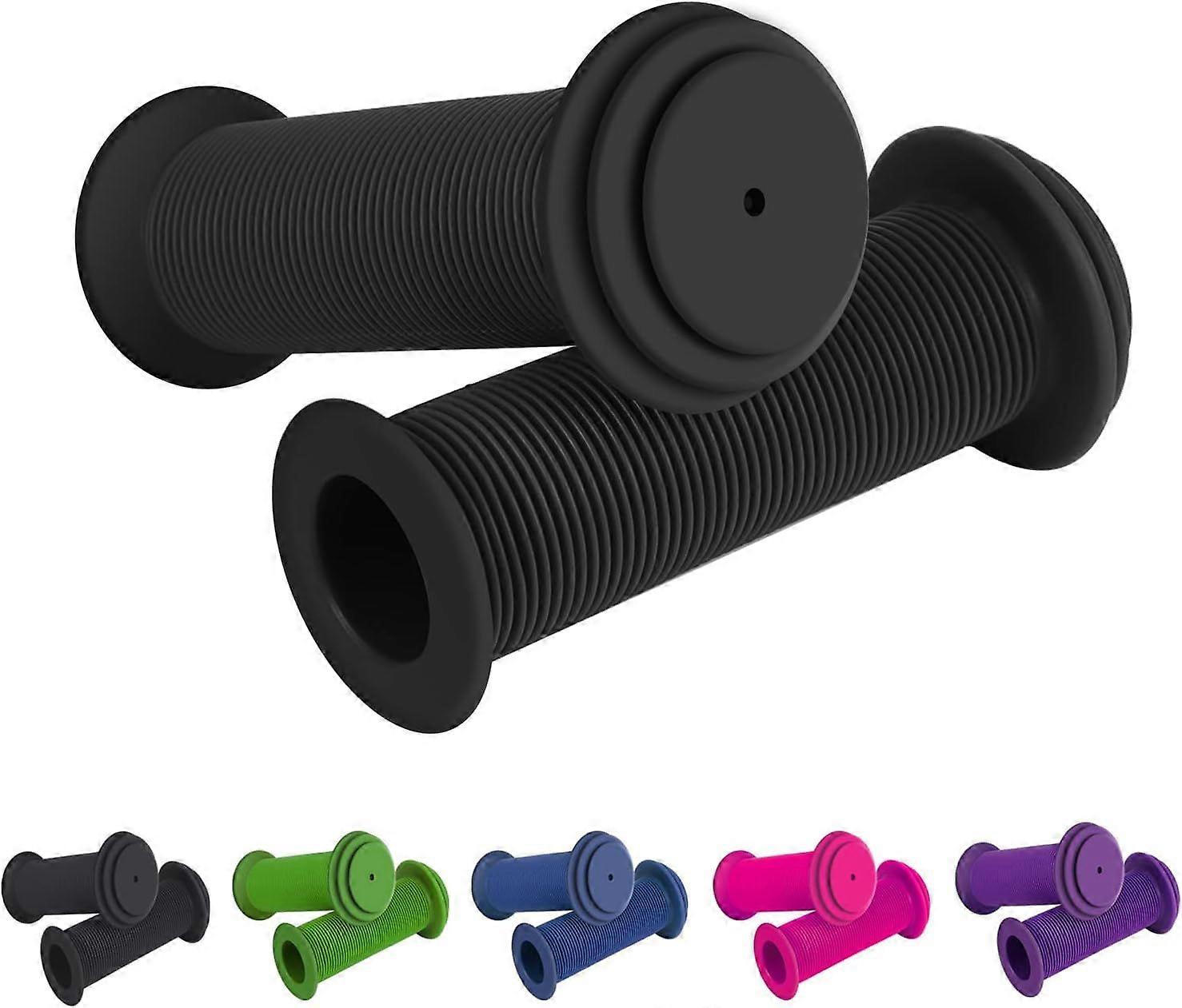Bicycle Handlebar Grip Soft Non-slip Bicycle Handlebar Grip Children's Bicycle Handlebar(Black)