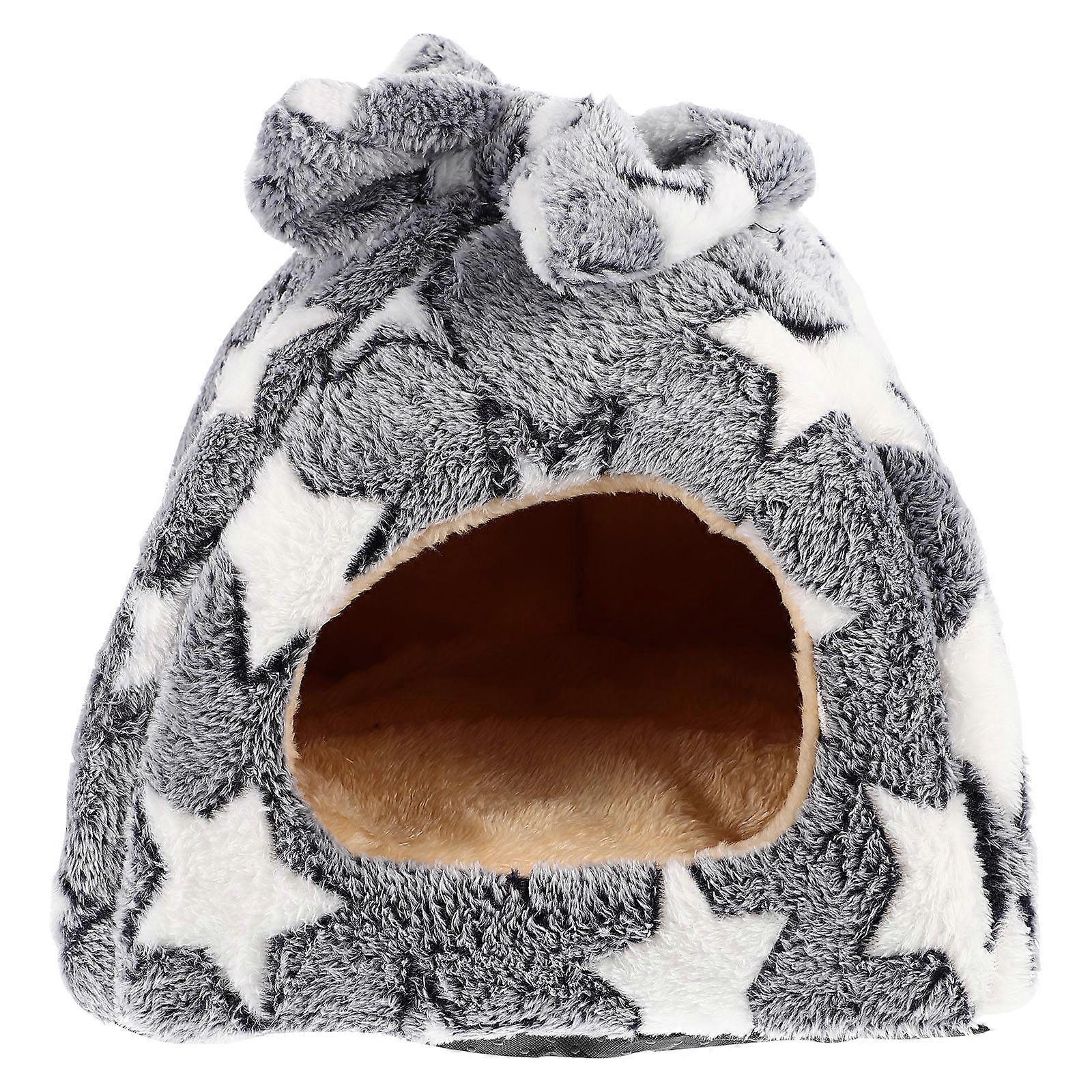 Cozy Fluffy Nest for Guinea Pigs, Hamsters, Chinchillas, and Rabbits – Warm Hideout with Soft Lining for Small Pets