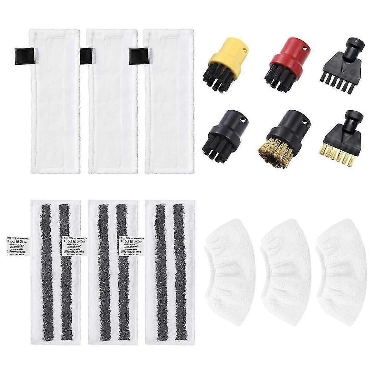 Steam Cleaner Accessory Set for Steam Cleaner EasyFix SC 2, SC 3, SC 4, SC 5 Mop Cloth Brush Nozzle