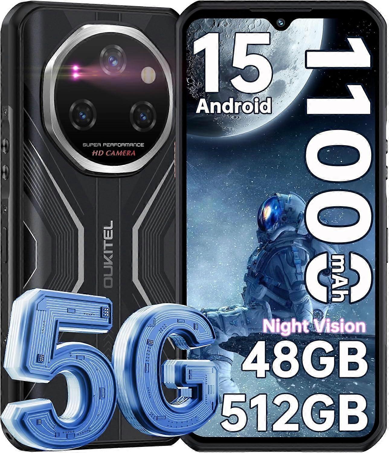 OUKITEL WP55 Pro Rugged Smartphone  48G+512G Black