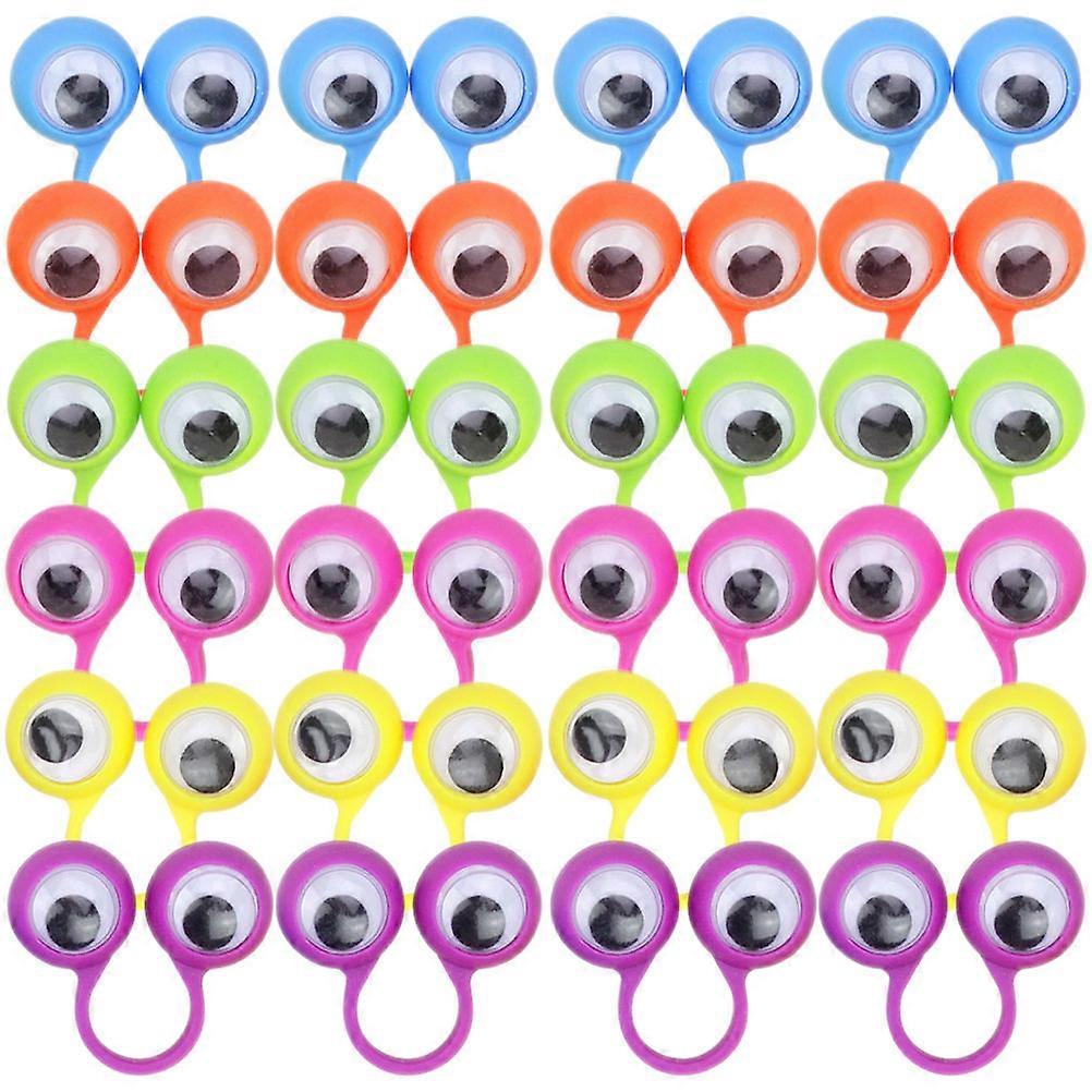 24pcs Eyeball Finger Puppet Rings for Adults – Fun Halloween Party Favors & Interactive Educational Play Toys