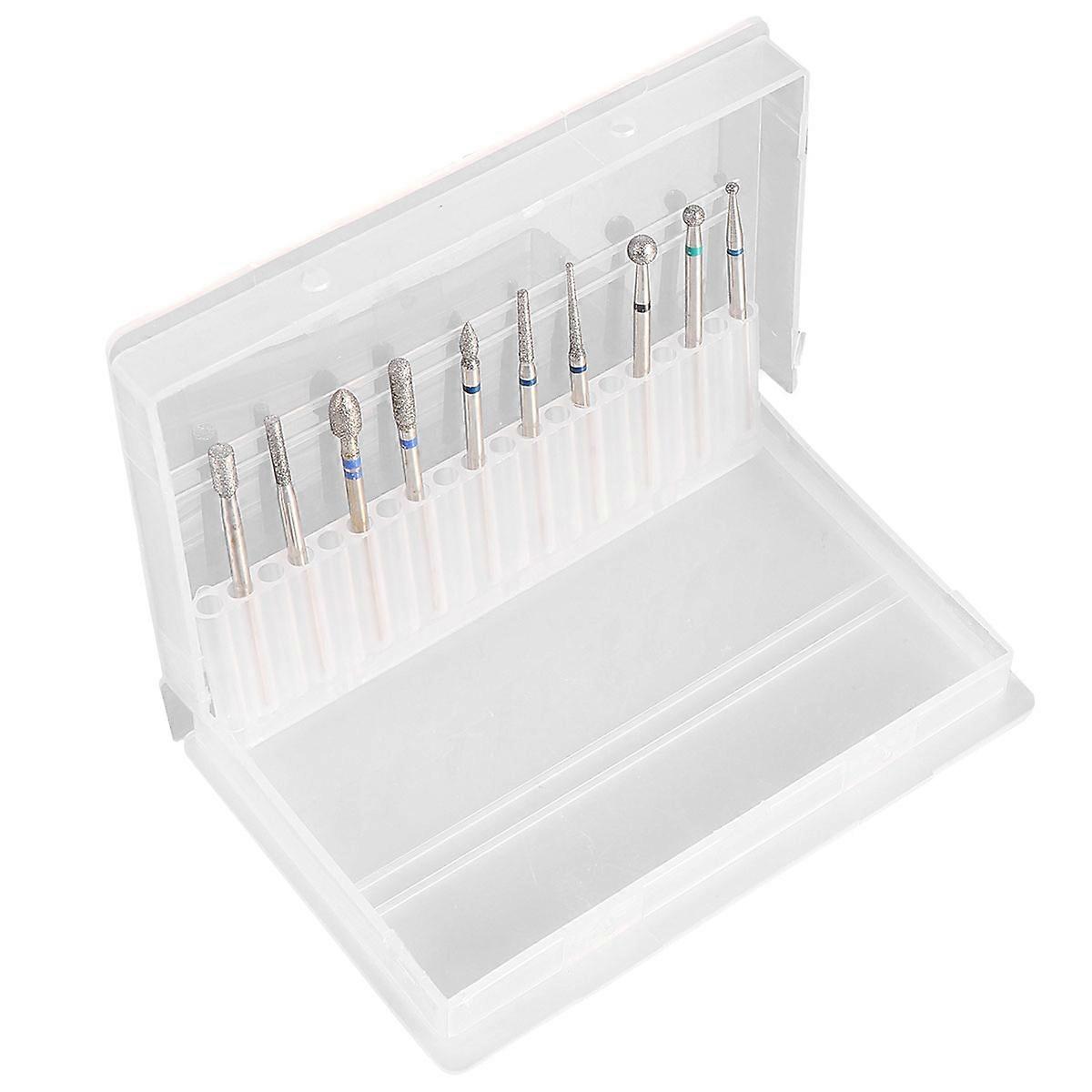 1 Set Professional Manicure Drills for Nail Use Made of Tungsten Steel with Storage Case Assorted