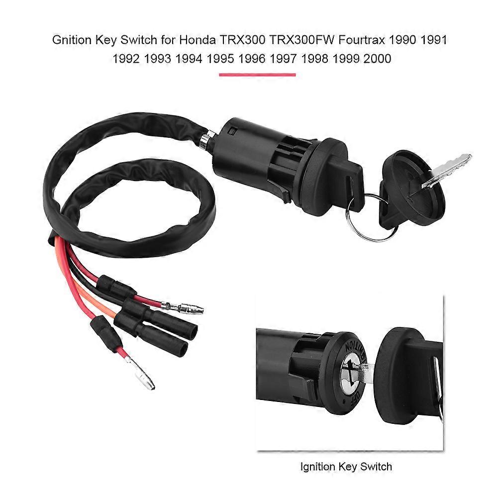 Motorcycle ATV Ignition Key Switch Assembly For Honda TRX300 TRX300FW Fourtrax 1990-2000