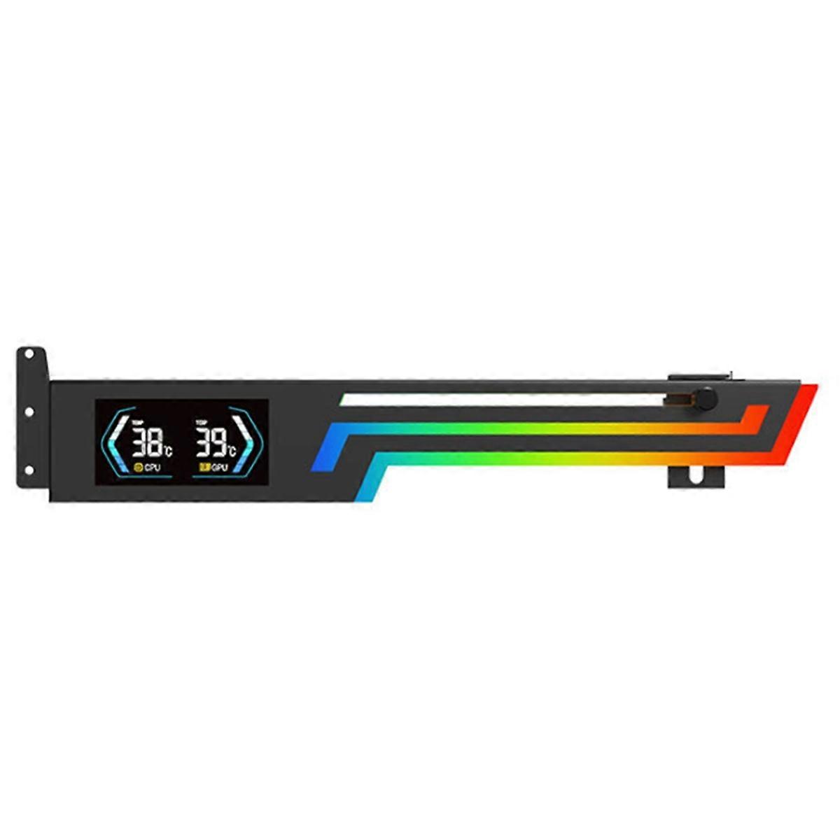 Z-X6 Temperature Display Graphics Card Bracket 5V 3PIN ARGB AURA SYNC Graphics Card VGA Holder Heig