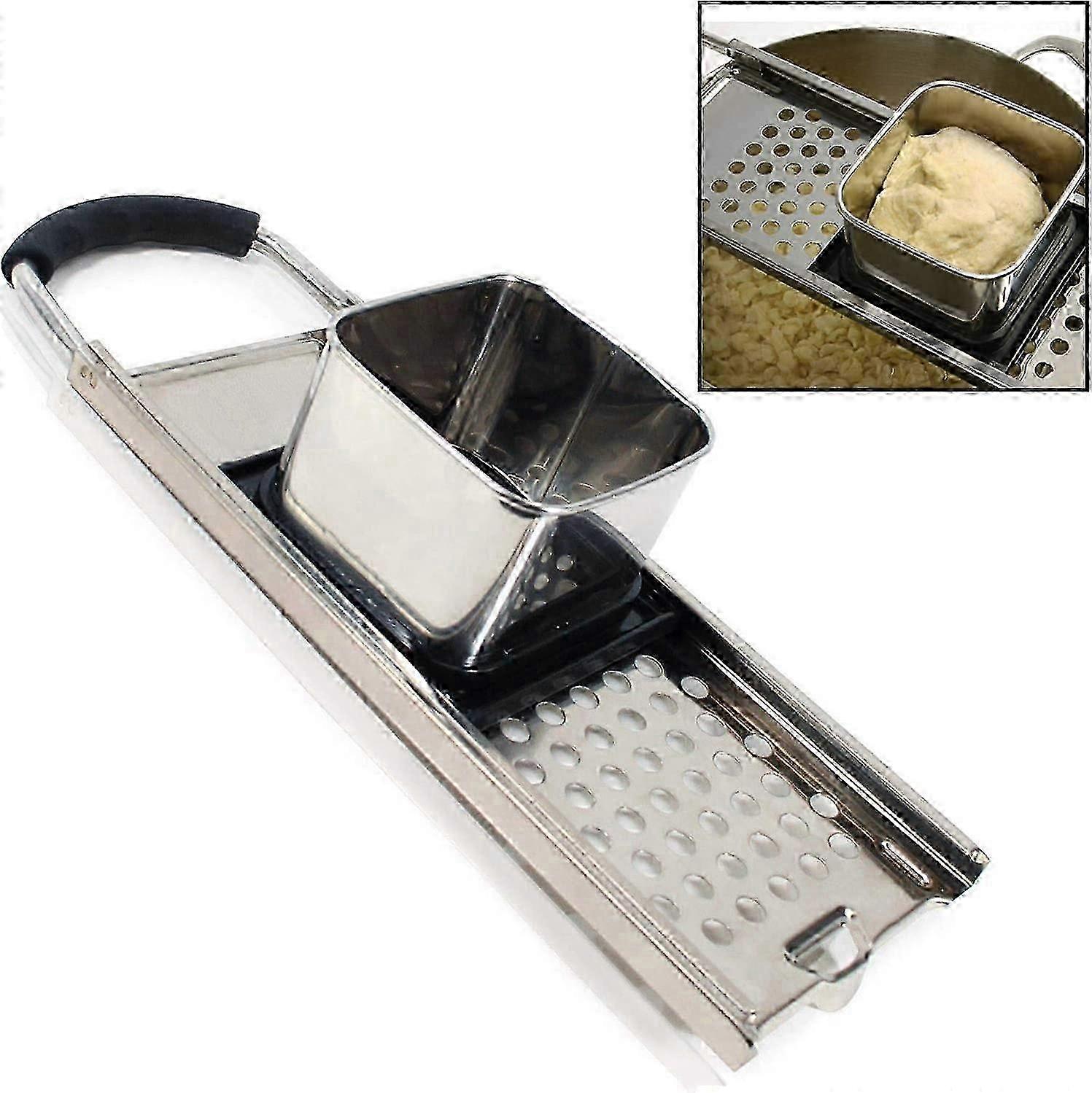 Tysk spaetzle maker i rustfritt stål med komfortgrep - Egg Noodle Maker