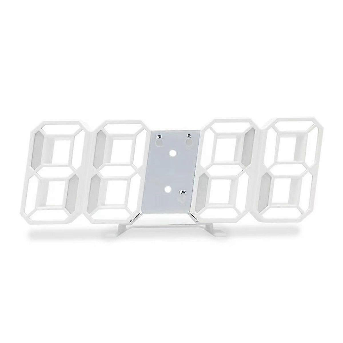 Orologio da parete digitale rosso con display a LED 3D e temperatura