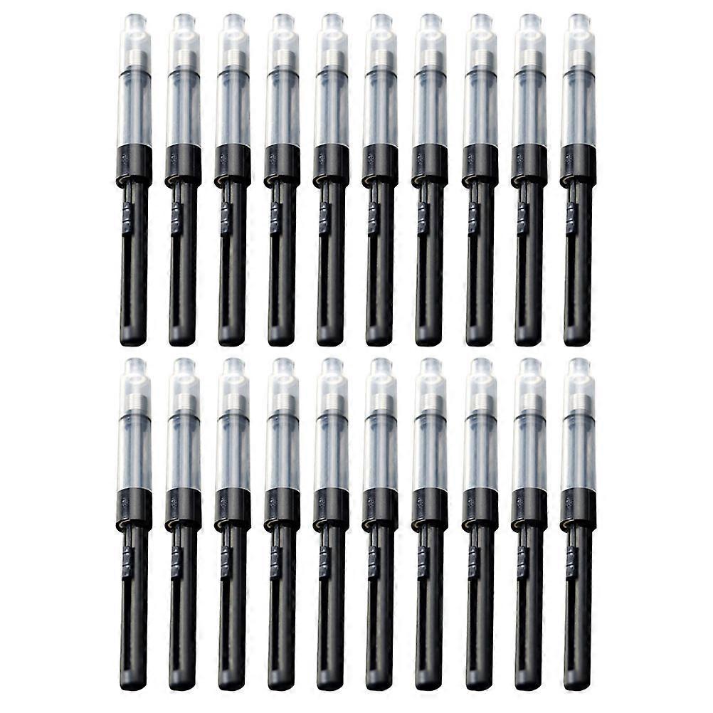 30pcs Black Fountain Pen Ink Converters Made of Plastic for Easy Use