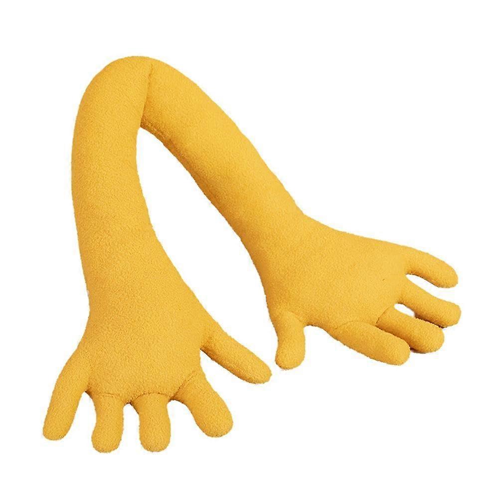 Funny Boyfriend Arm Pillow Long Arm Sleeping Doll Large Easy Access Decorative Plush Pillow For Home Yellow