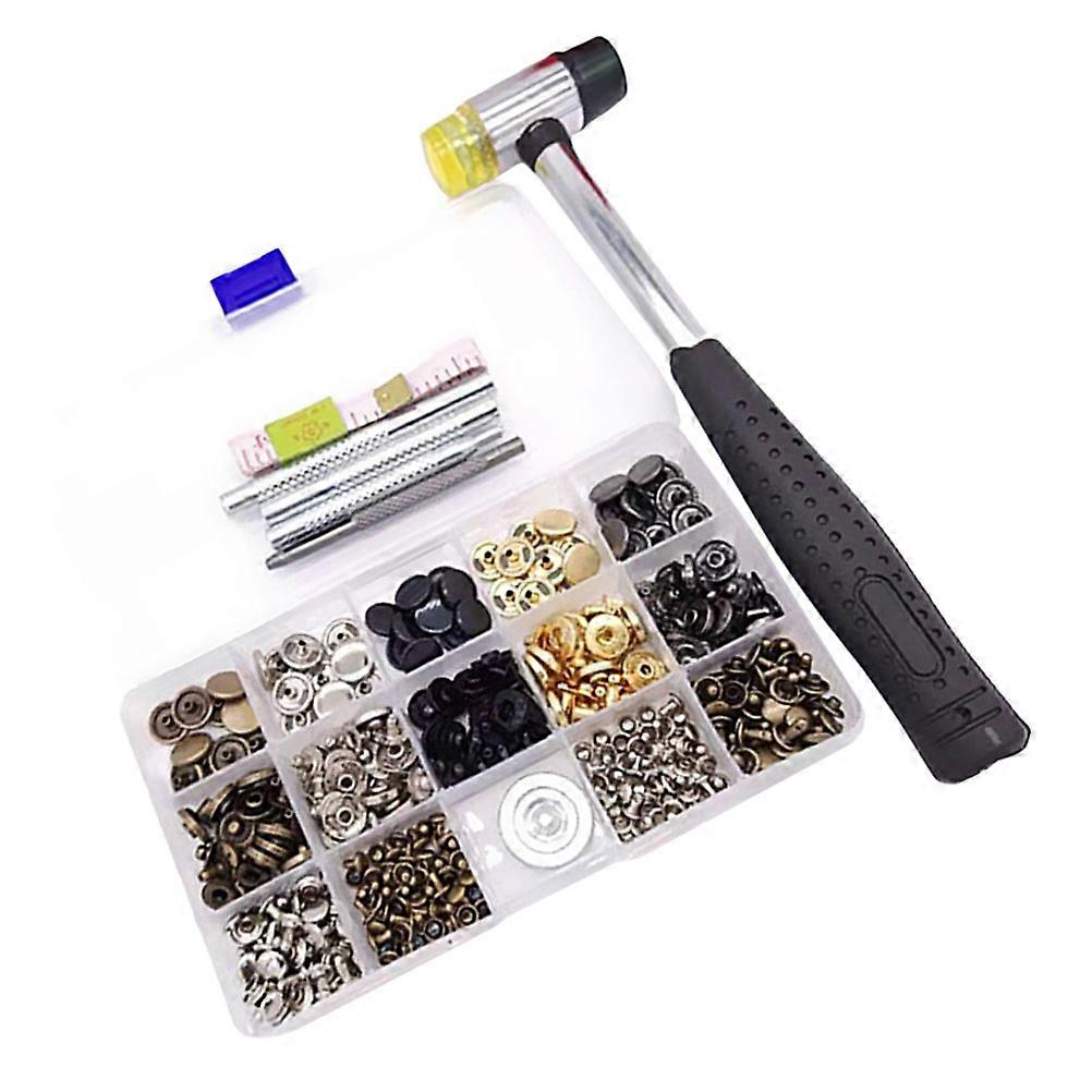 Snap Button Fastener Kit Replacement Snap Buttons Knitting Sewing Collections 0.8X0.8CM Round 100Sets
