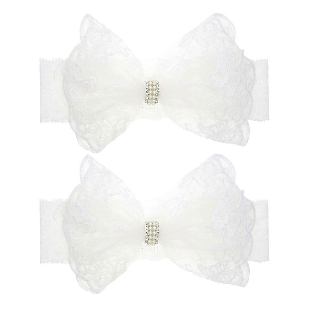 Here's a polished and professional product description based on your input:
**2pcs Lace Bow Headbands for Adorable Girls – Comfortable Newborn