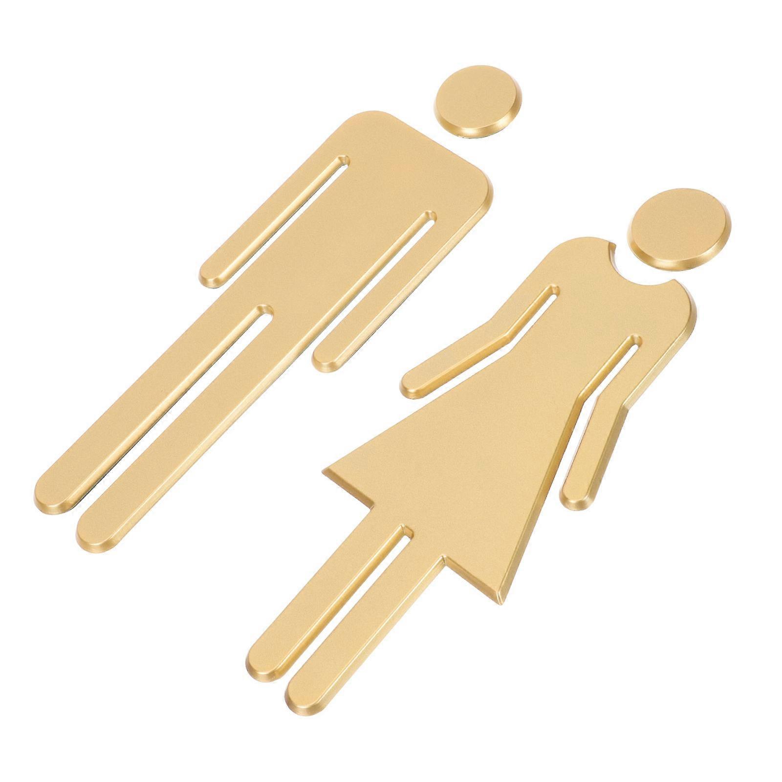 Acrylic Washroom Signs for Men and Women – Self Adhesive Restroom Identification Plates for Home, Hotel, and Public Spaces