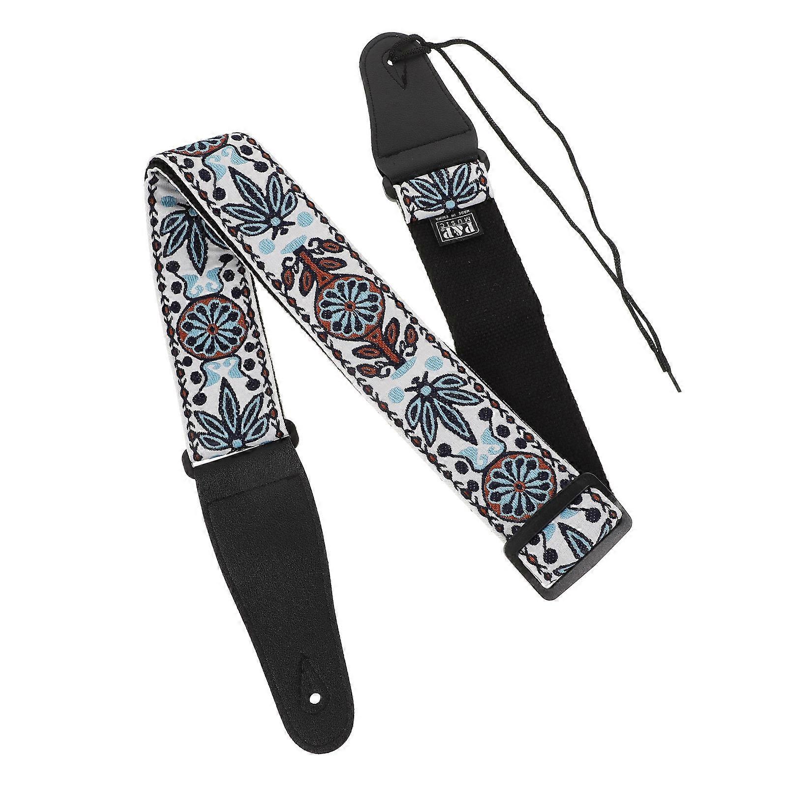 Gitarrrem Bomull Broderi Elgitarr Justerbar längd Bekväm Axelstöd 1st