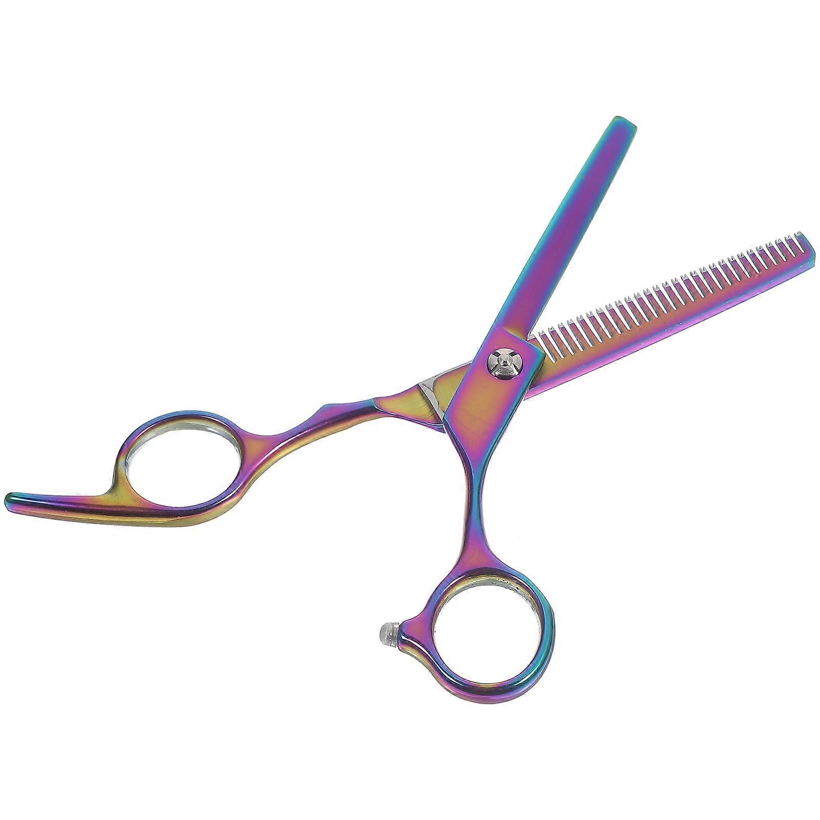 Styling Tools Teeth Scissors Durable Anti-Corrosion Home Use Colorful Curved Shape 15 x 5.5 Cm 1Pcs