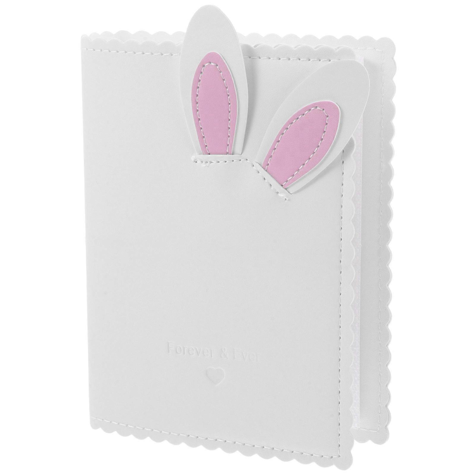 Mini Bunny Photo Album – Travel Friendly Small Scrapbook for Family Memories, Cute Rabbit Design, Portable Photo Keepsake