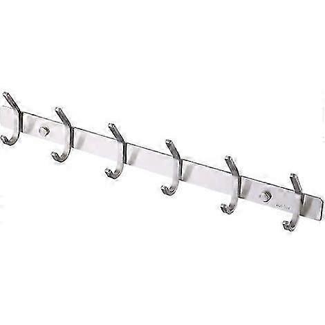 Bathroom Wall Mounted Coat Rack with 6 Hooks Coat Rack SUS304 Stainless Steel Wall Mounted Coat Rack Hook