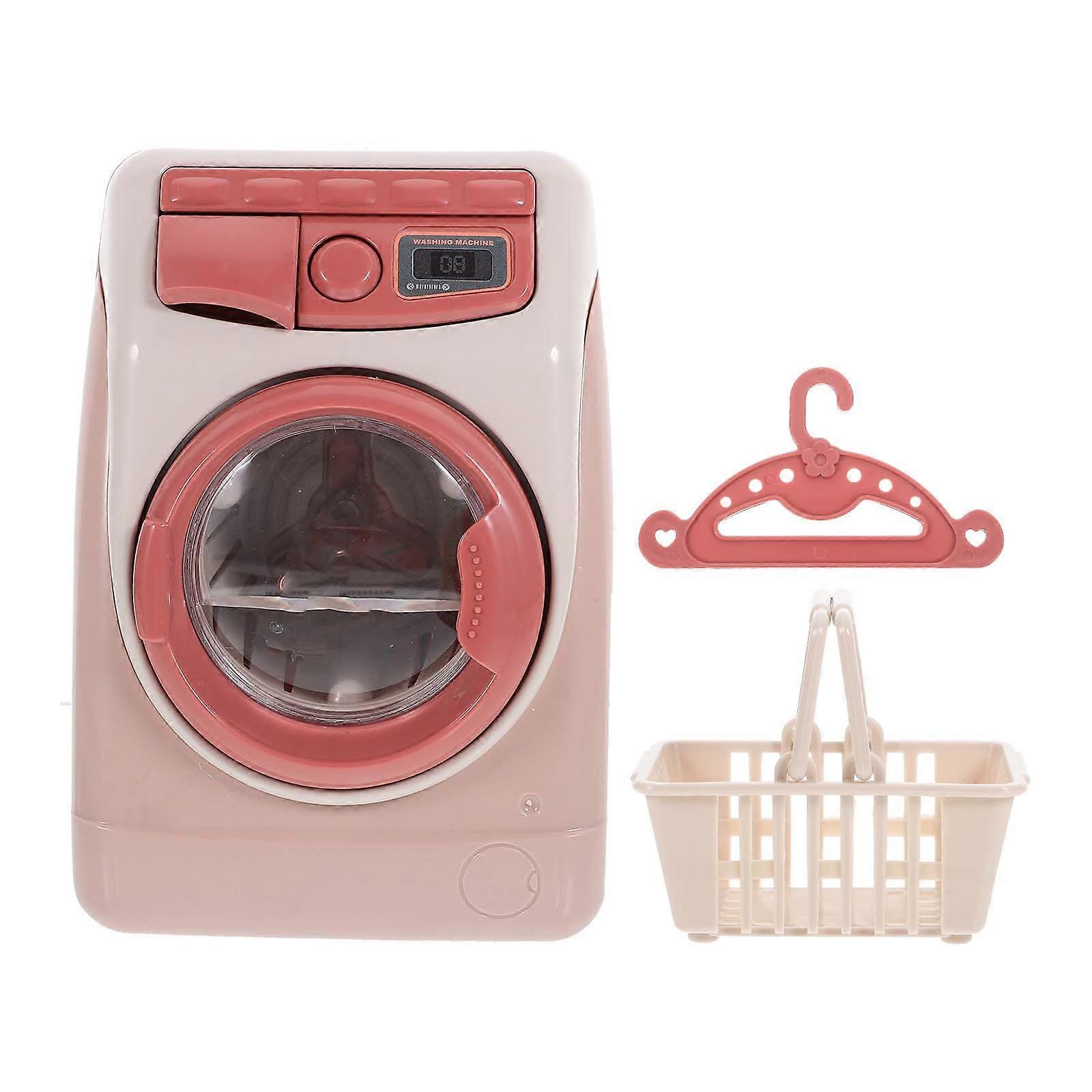 Toy Washing Machine Pretend Play Appliance For Children Role-Playing Rectangular Simulation Design Assorted Color 1Set