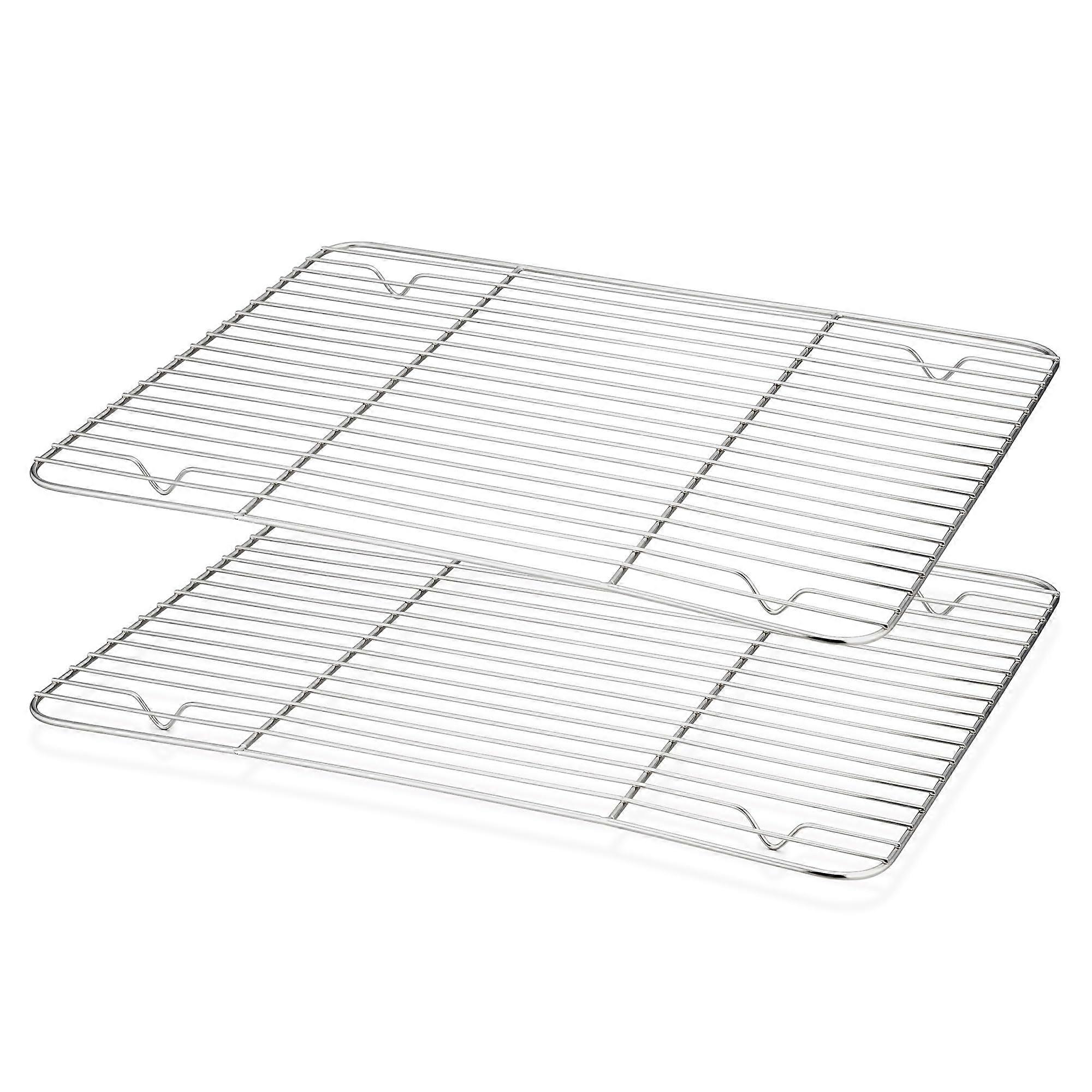Cooling Rack Set of 2, Stainless Steel Large Cake Rack, 29.5x23cm
