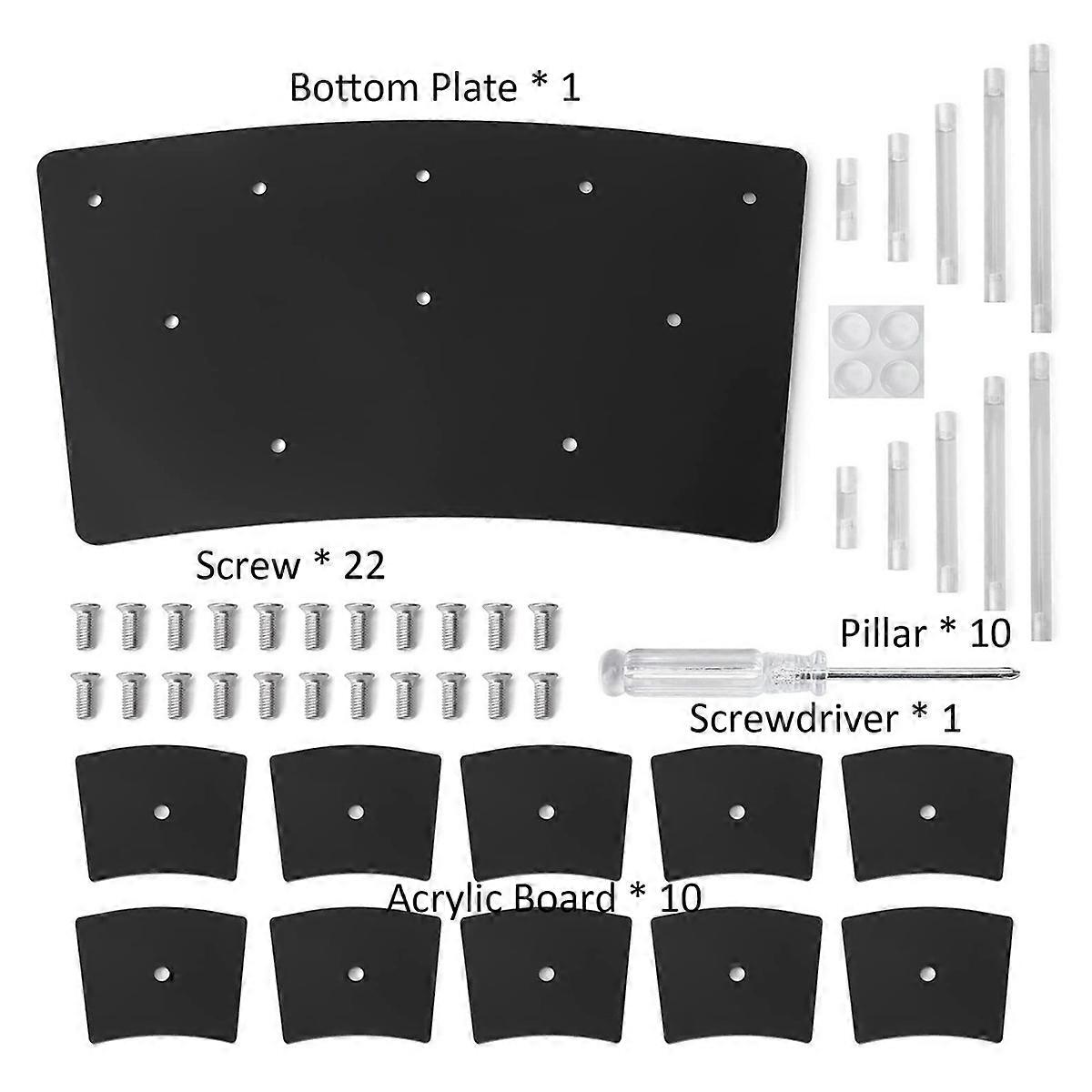 2X 10 Tier Acrylic Display Stand, Acrylic Riser Display Stand Perfume Holder, Riser Display Shelf Mu