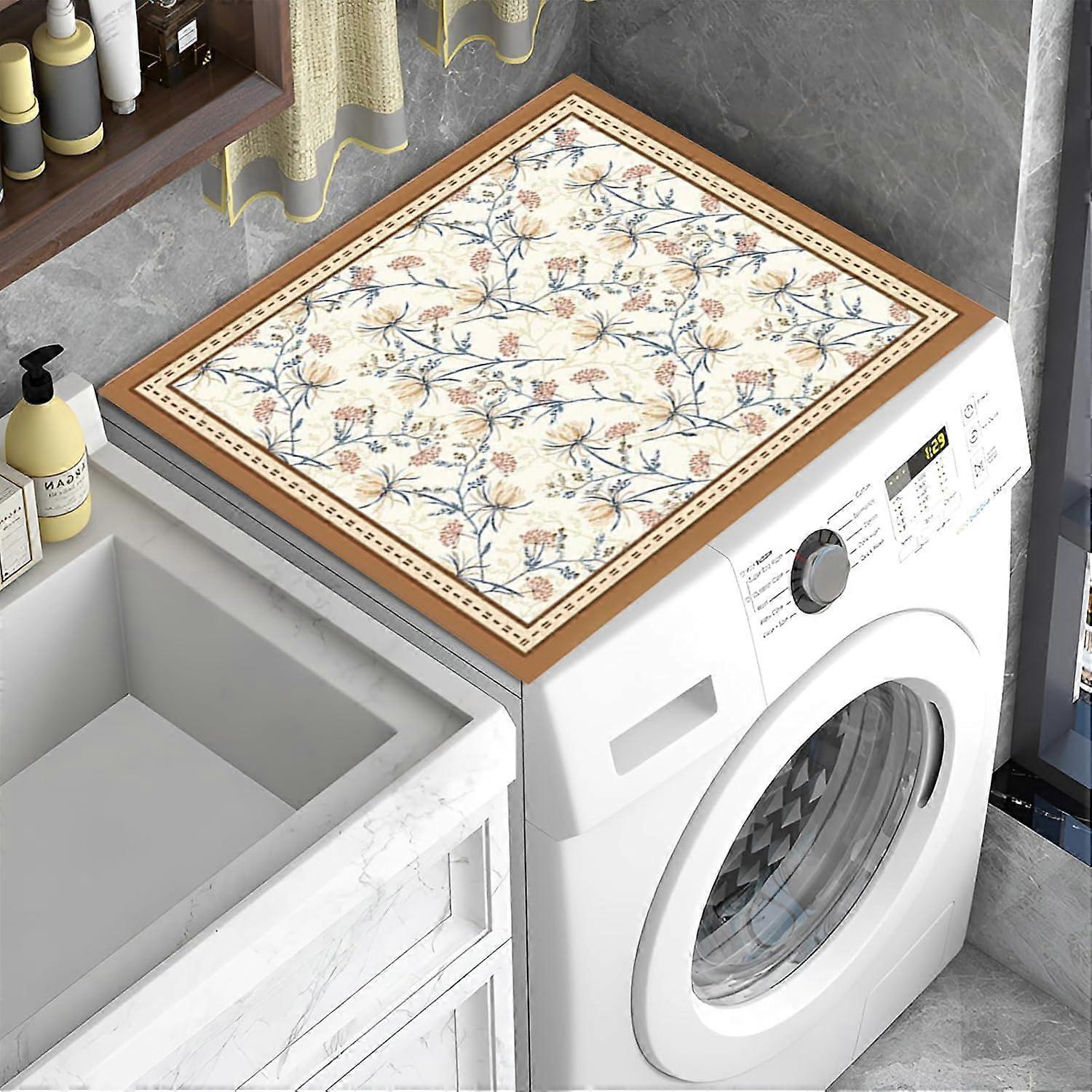 Washing Machine Cover 60 x 60 cm, Universal Soft Fabric Cover, Customizable Size, Compatible with Washers and Dryers