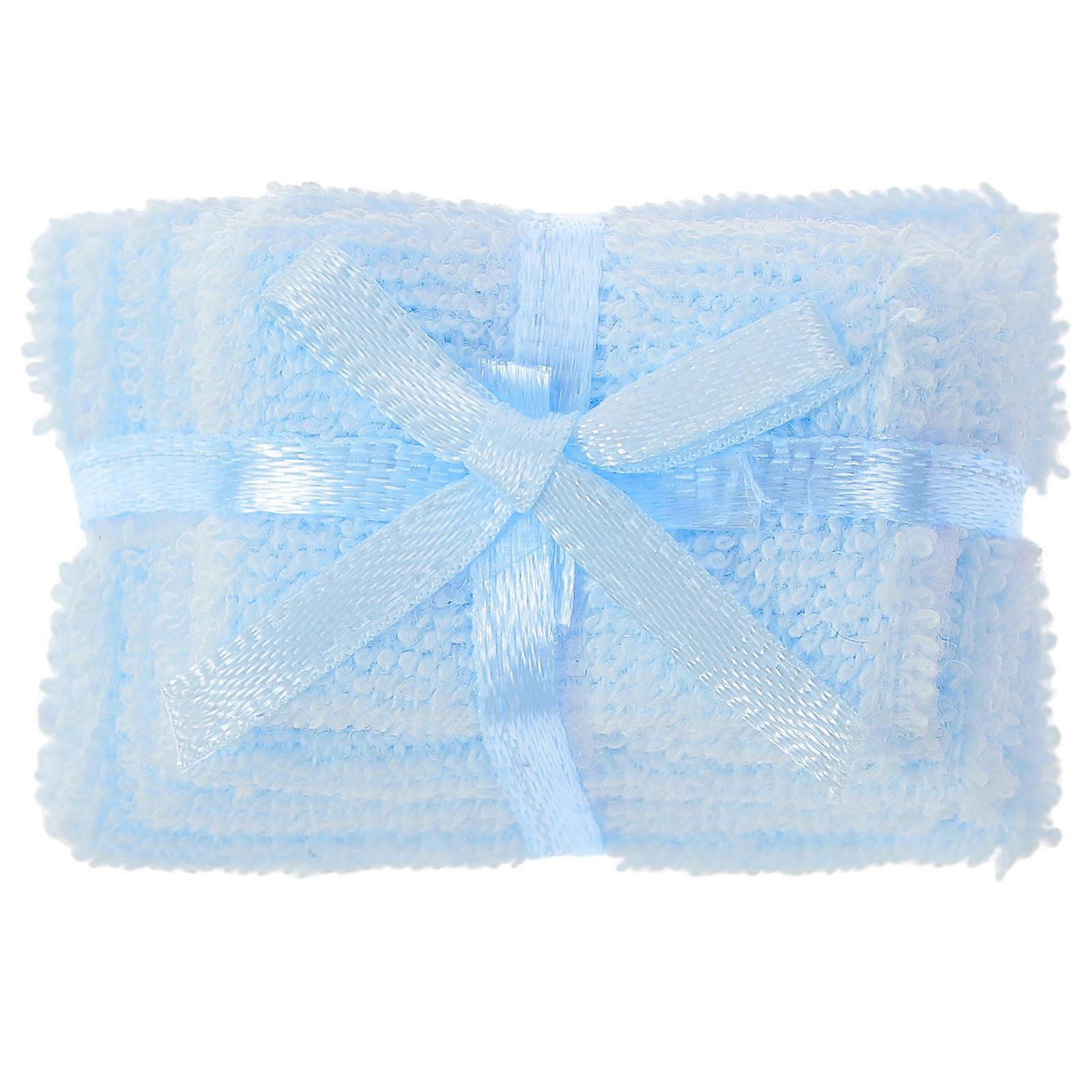 Small Bathroom Towels Mini Bath Towel Set Diy Projects Home Decoration Sky-Blue Rectangular Simple Design 1Set