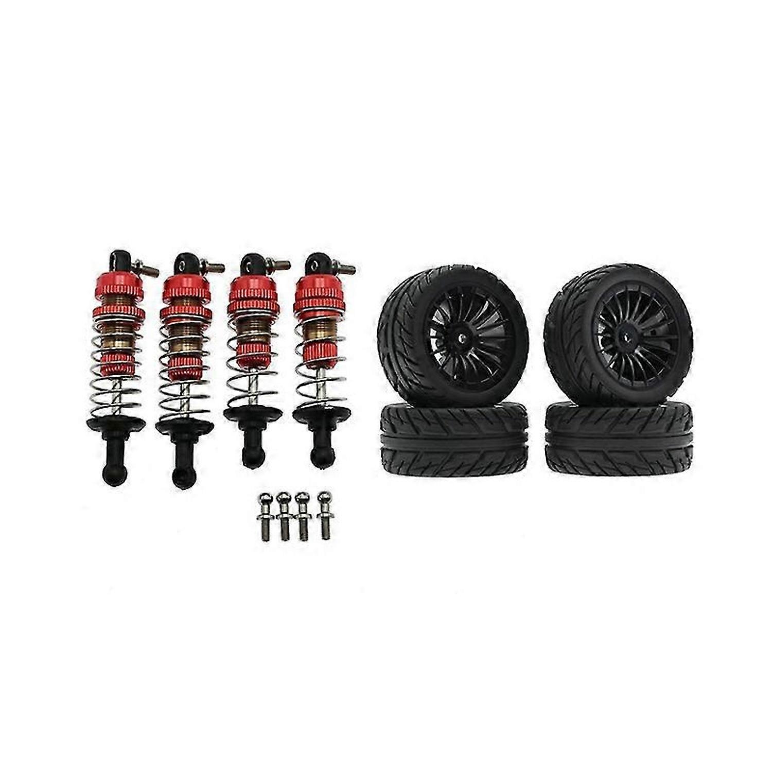 Metal Shock Absorber and Rubber Tire Set for SG1603 SG1604 SG1605 UDIRC UD1601 UD1602 UD1603 1/16 RC