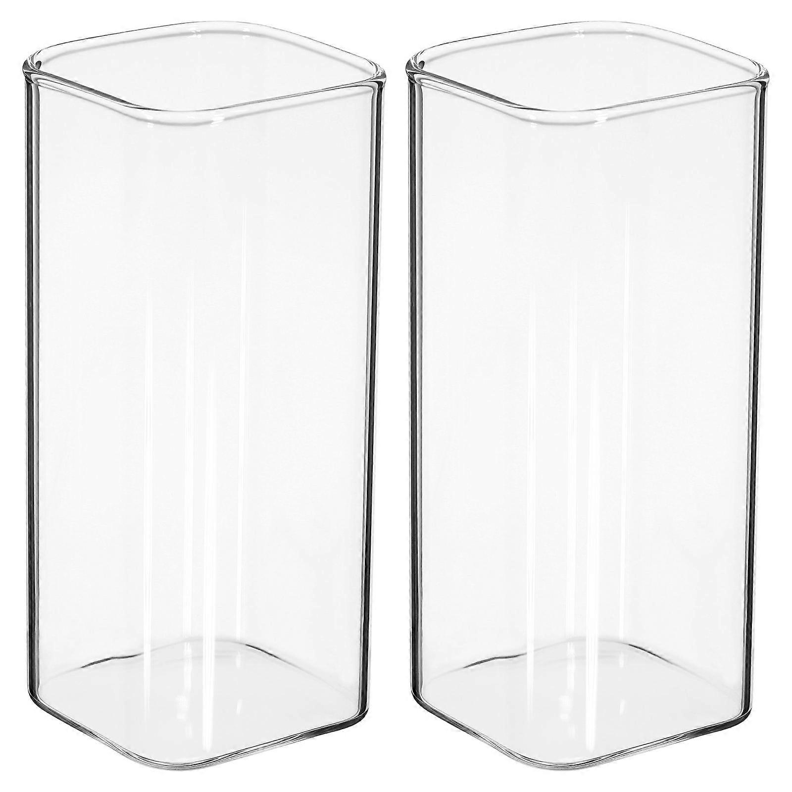 미적 컵 유리 컵 크리에이티브 가정용 칵테일 컵 간단한 아침 식사 컵 13.30X6.00X6.00CM 2Pcs