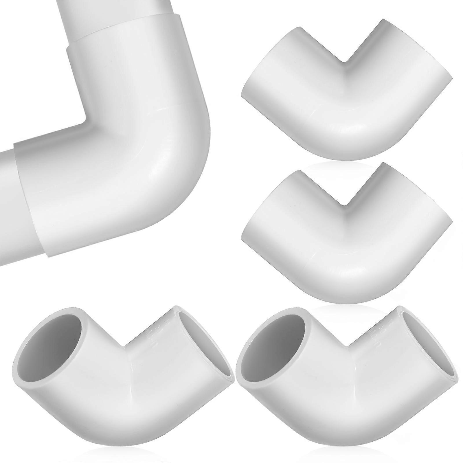 Plastic Tubing Connectors Elbow Pipe Connector Home Use Water Flow Pvc Material 6Pcs