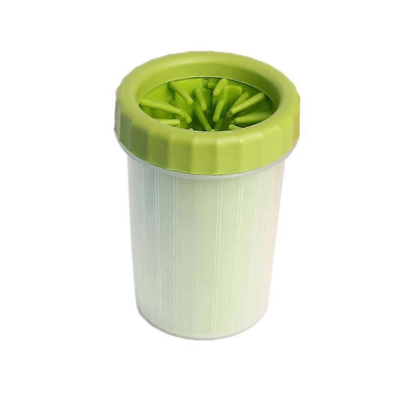 ペットの足の洗濯機柔らかい剛毛ディープクリーニングポータブル犬猫の足クリーナーカップ旅行キャンプホームスモールグリーン