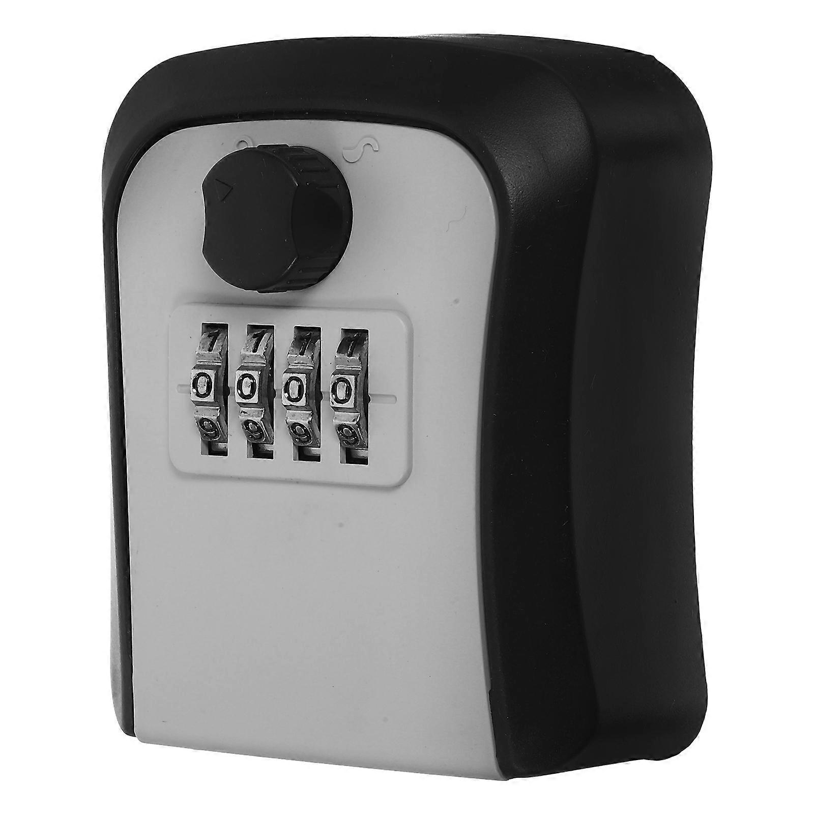 Wall Mount Key Lock Box with Code for Home ABS Grey Enhanced Security 4.1 x 2.9 x 2.2 Inch