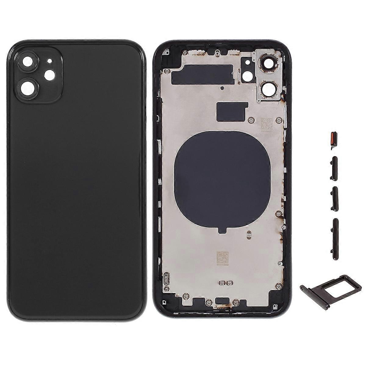 For iPhone 11 6.1 inch Back Battery Housing Cover Middle Plate Frame Side Buttons Replacement Part (
