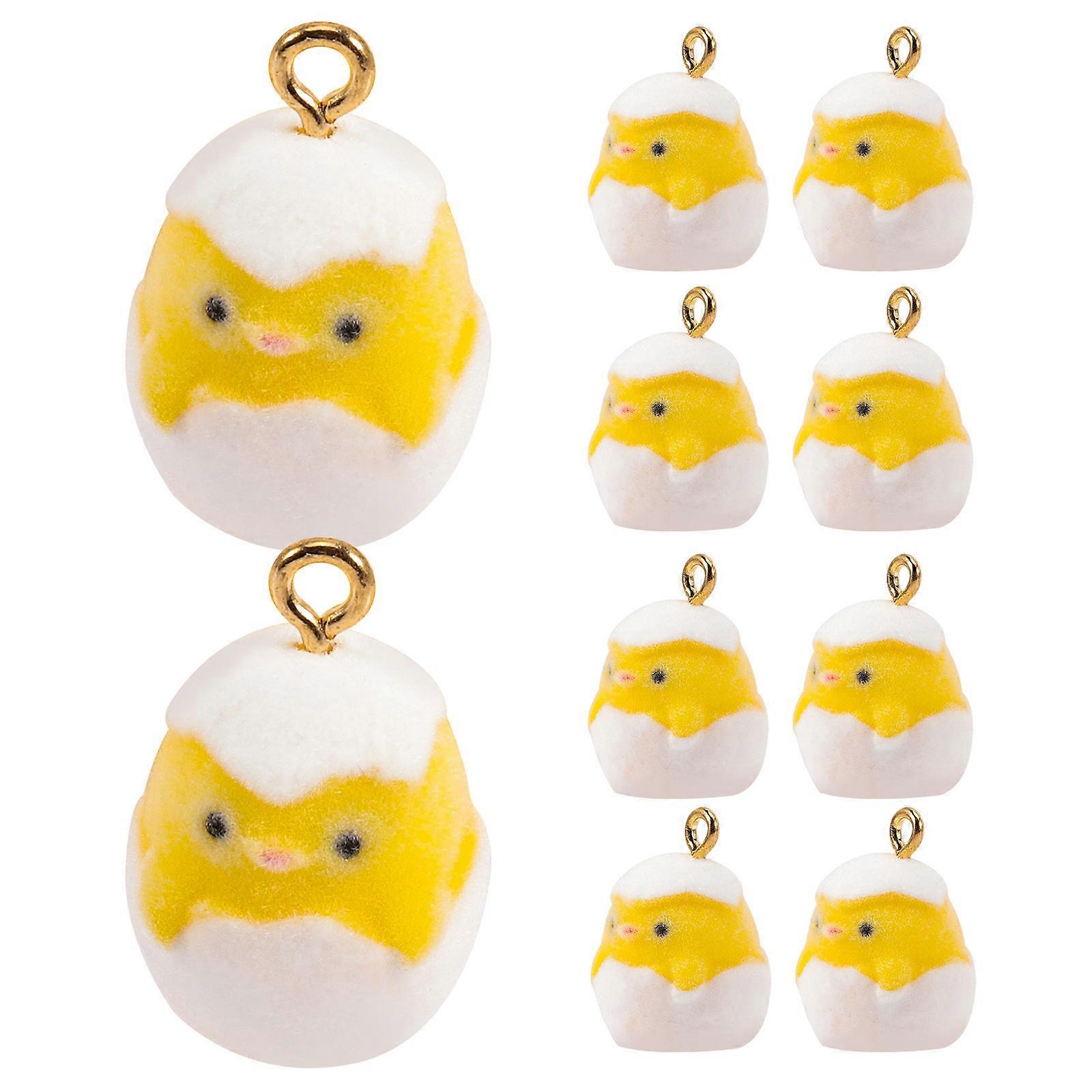 Easter Themed Pendant Accessories for DIY Craft Projects 10pcs Multi Resin Easter Decor 0.5 inch