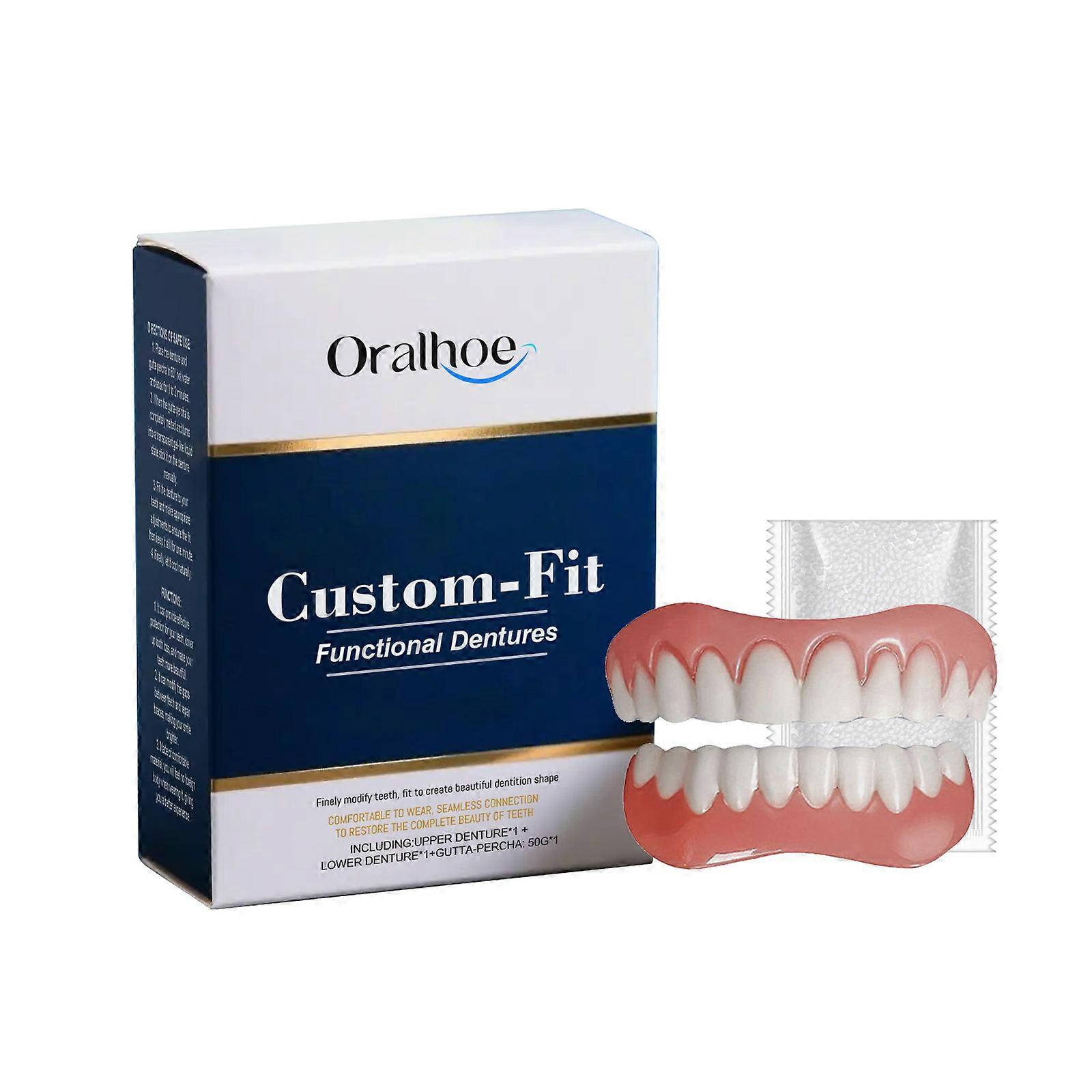 Instant Smile Enhancement Denture Decoration Set | Easy-to-Use Resin Material for Natural, Comfortable Fit | Quick Transformation for Confident, Beaut