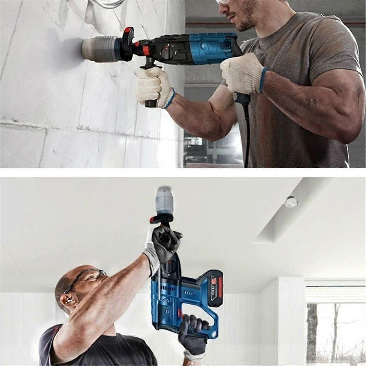 Electric Hammer Drill with Percussion&Integrated Dust Collector Cover, Dust Collection Device for Cl