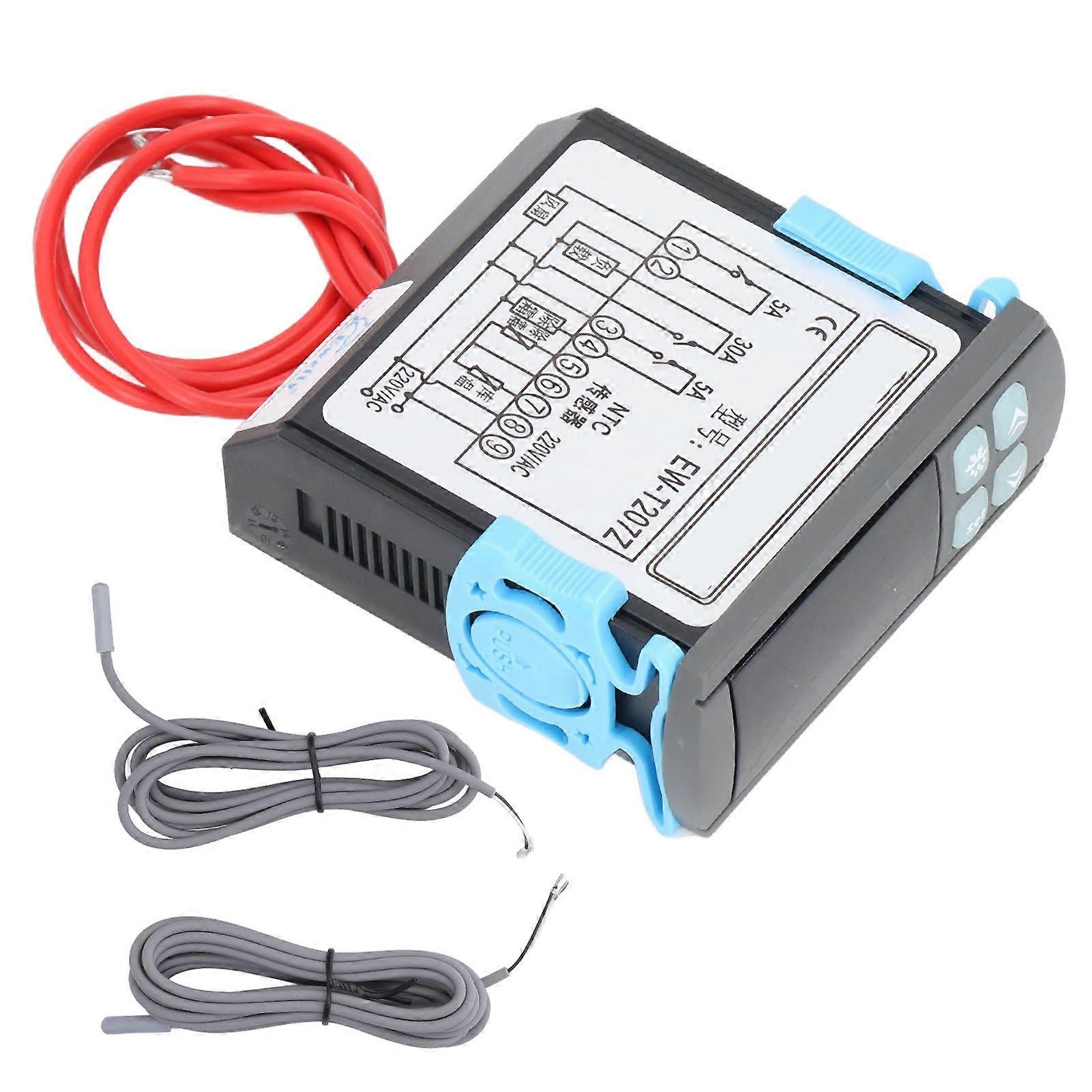 Digital Temperature Controller Waterproof Cooling Defrost Thermostat for Freezer Cold Storage AC220V