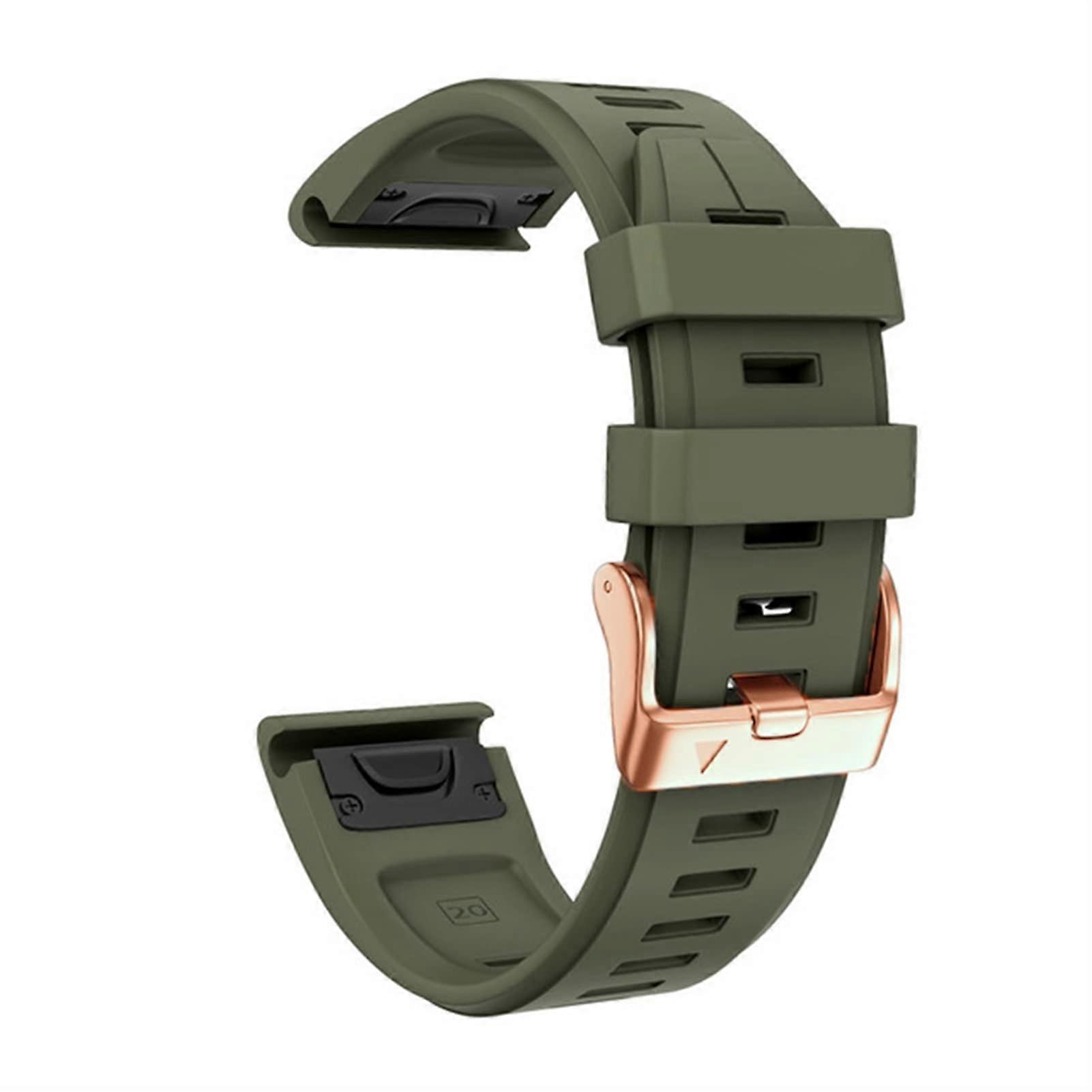 20 mm Silicone Watch Band for Garmin Fenix 5S/5S Plus/6S/7S/Instinct 2S/D2, Soft, Breathable, Waterproof, Rose Gold Buckle, Compatible with Fenix 7S