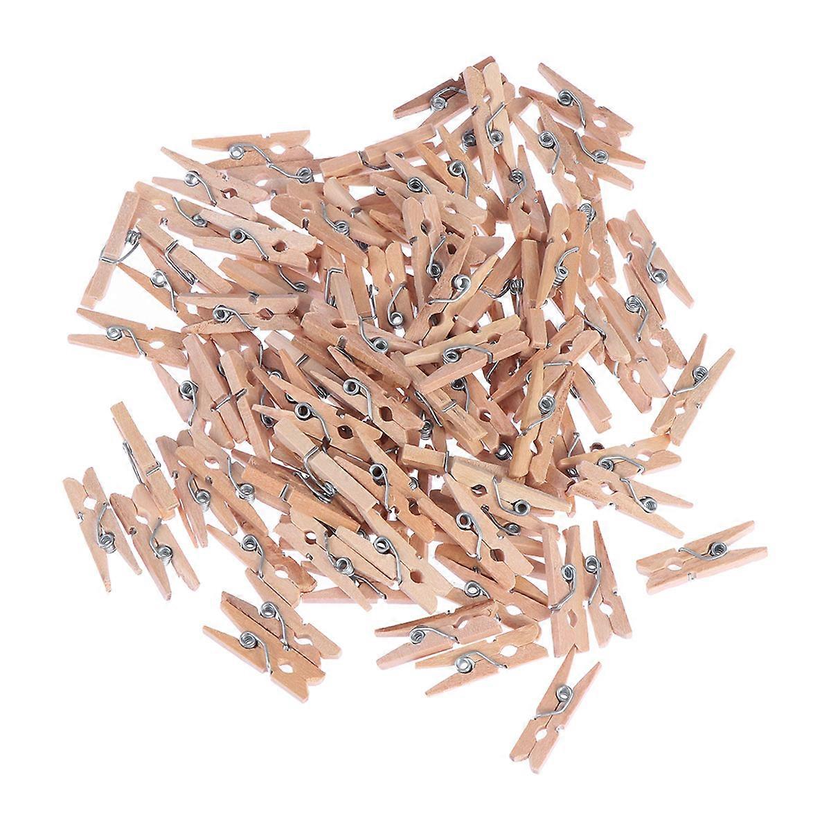 Small Clothes Pin Prevent Falling Clothes Simple Design 2.5Cm Hard Wood 100Pcs