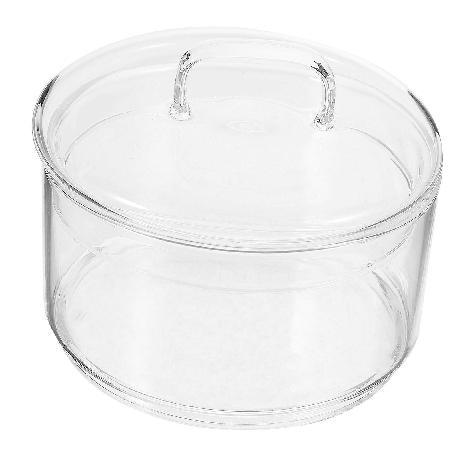 Glass Storage Jars Elegant Kitchenware Airtight Transparent Classic 11x10cm 1Set