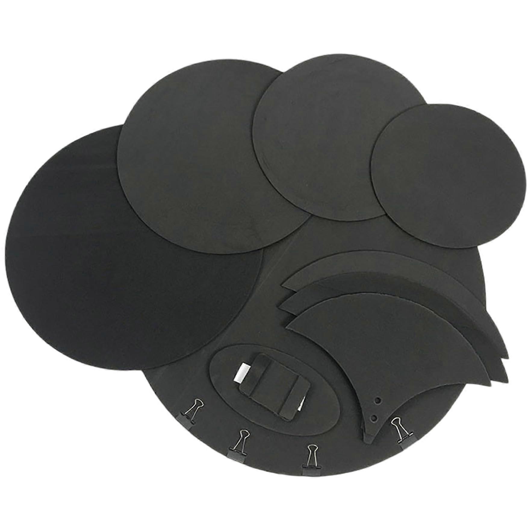 Pack of 10 Mesh Drum Heads, Thick Rubber Mute Pads for Snare Drum, Soundproof Foam, Volume Control Compatible with 14-Inch Drums