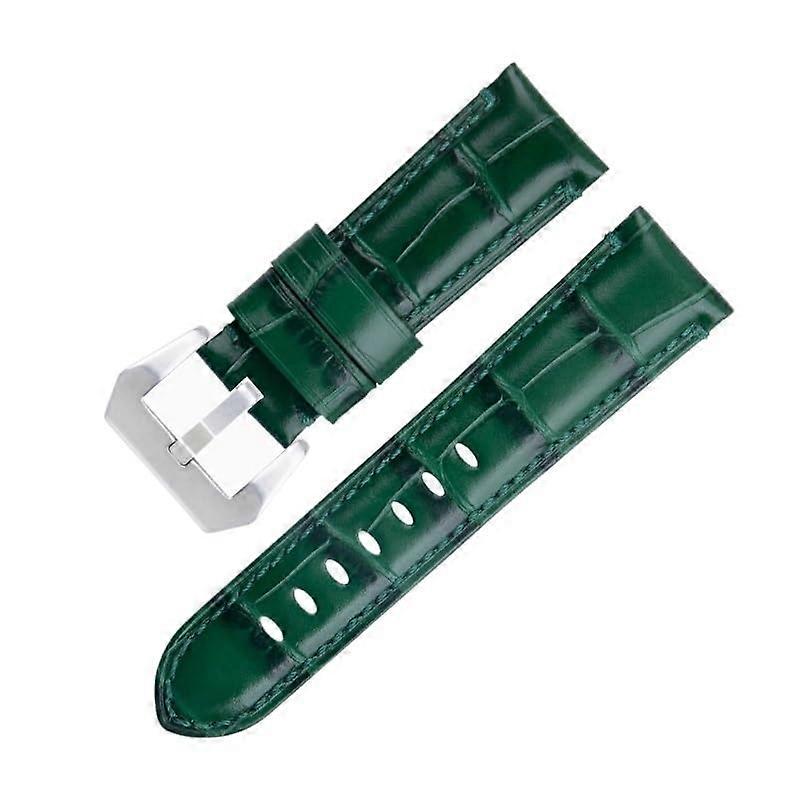 20mm 22mm 24mm Soft Calfskin Bamboo Leather Watch Strap for Panerai PAM441/438 Series Belt Accessory, 24 mm, Agate
