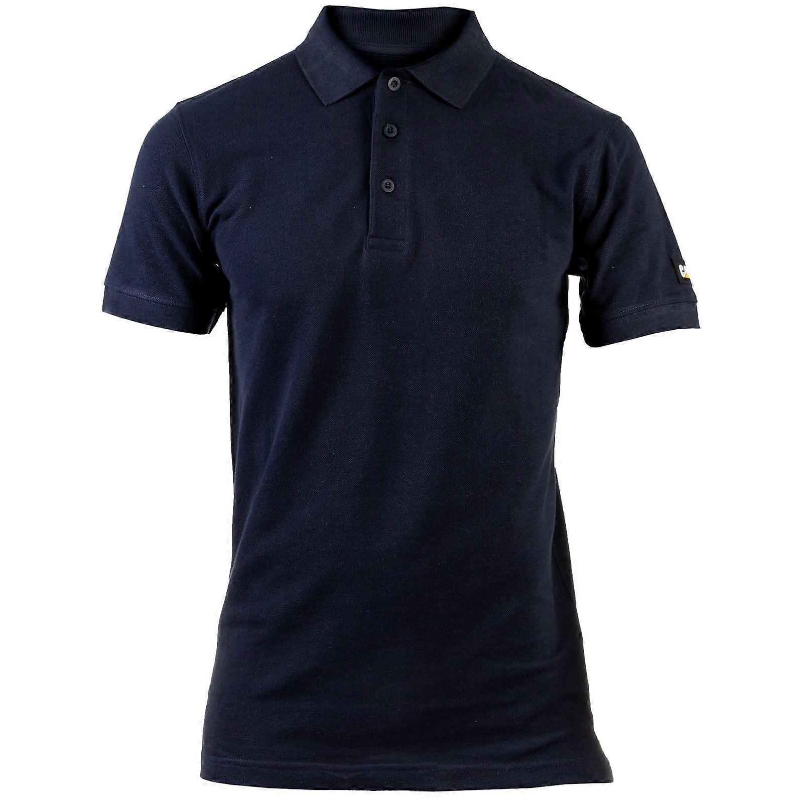 Caterpillar Essentials Polo Blu Uomo in Cotone