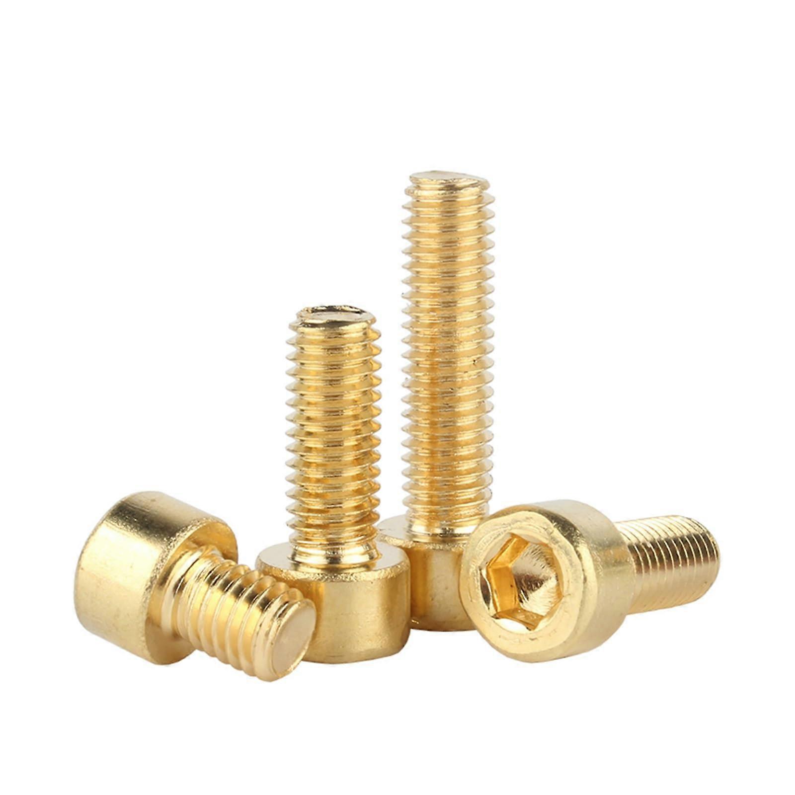 5–20 pieces M2 M2.5 M3 M4 M5 M6 M8 M10 DIN912 pure brass internal hex socket head cap screws (Color: 10mmM5 (10pcs))