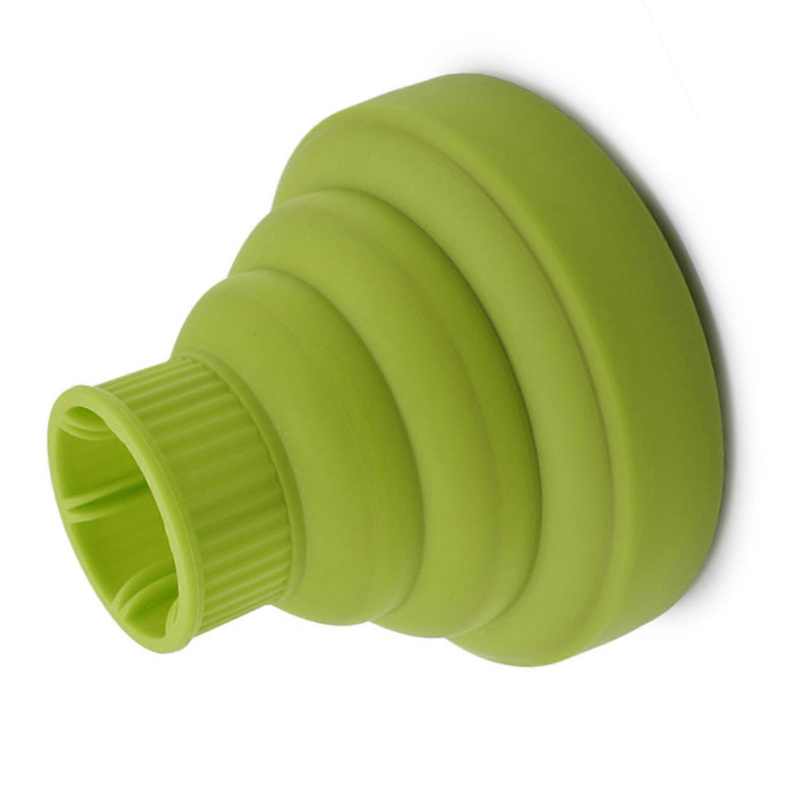 Silicone Collapsible Hair Dryer Diffuser Travel Portable Folding Blow Dryer Diffuser Attachment Green