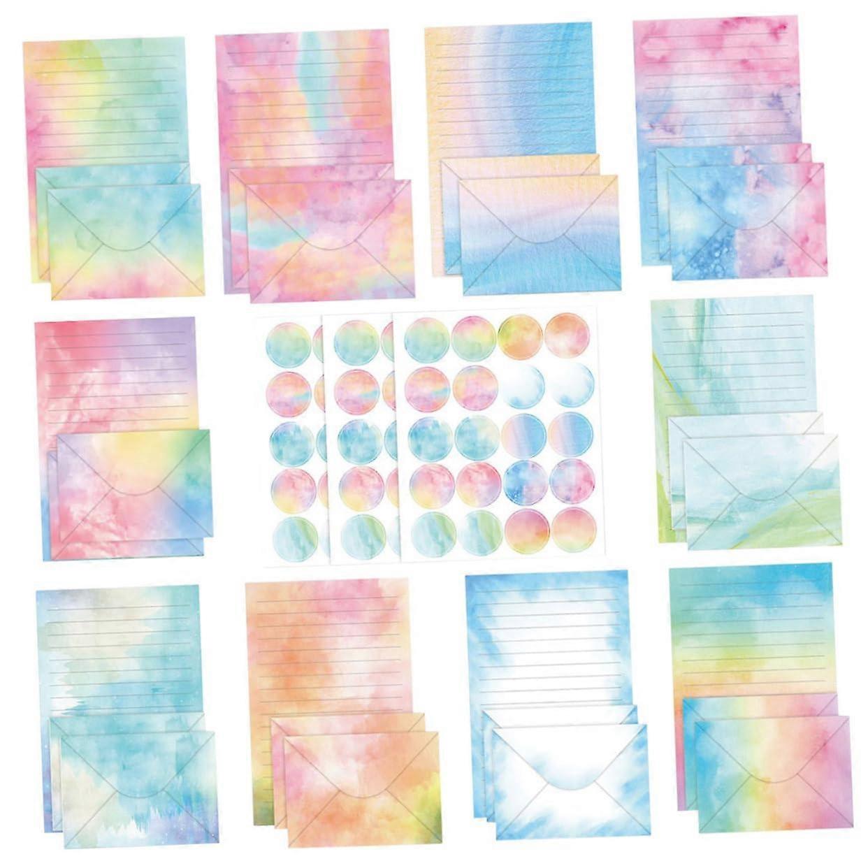 Aquarelle Letter Paper Set Invitation Envelopes Vintage Stationery Kit