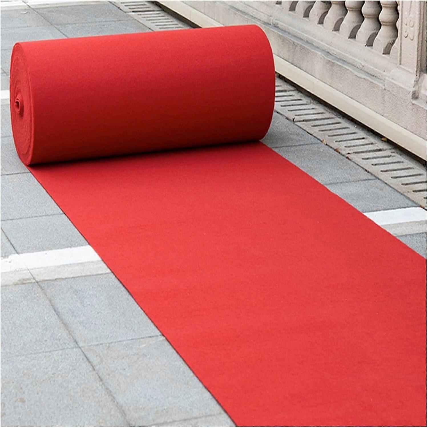 Grasscompatible wedding accessories, polyester paper carpet (Red, 1.2x10m)