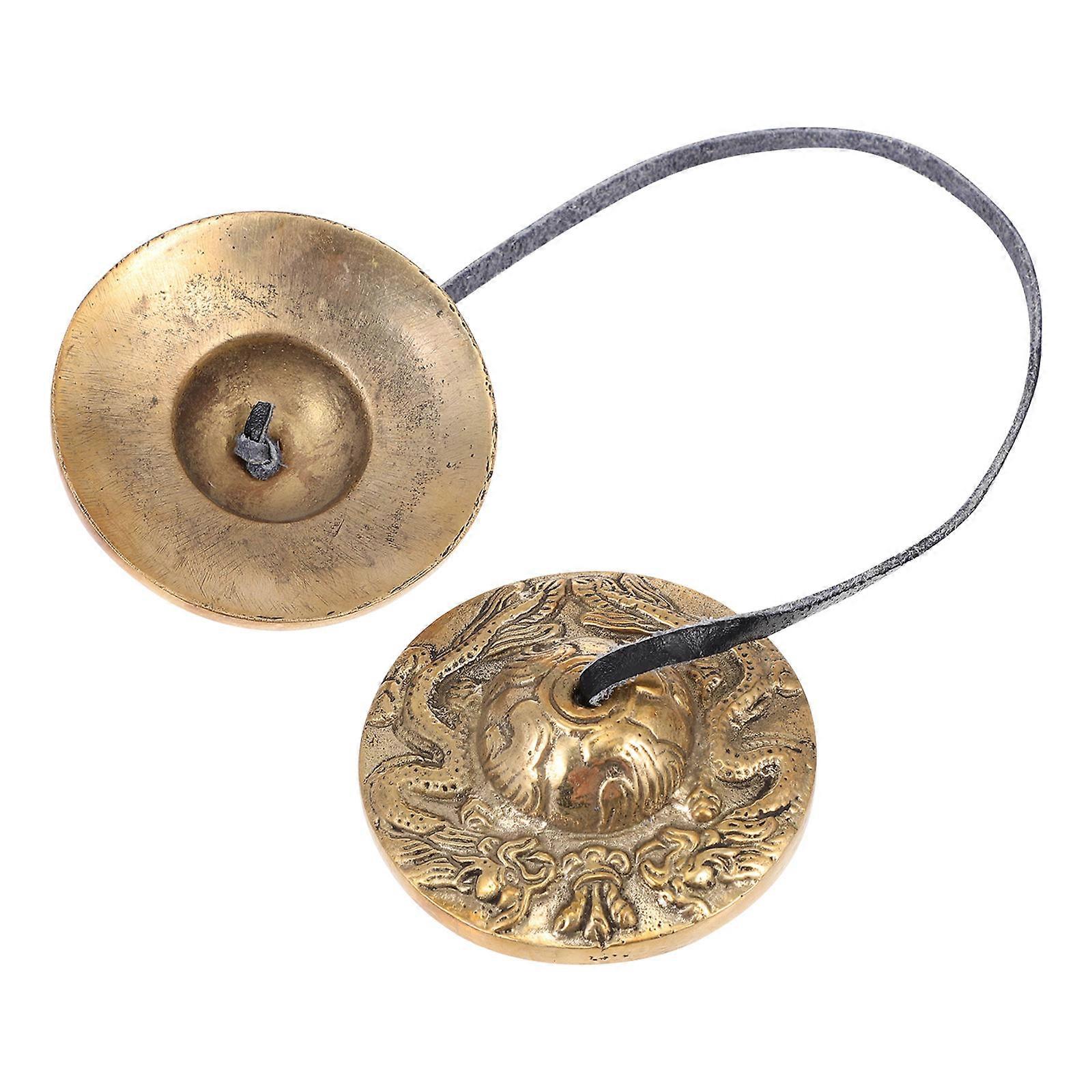 Cymbal Bell Religious Percussion Instrument for Yoga Meditation Producing Harmonic Tones Easy to Carry for Practice Performance