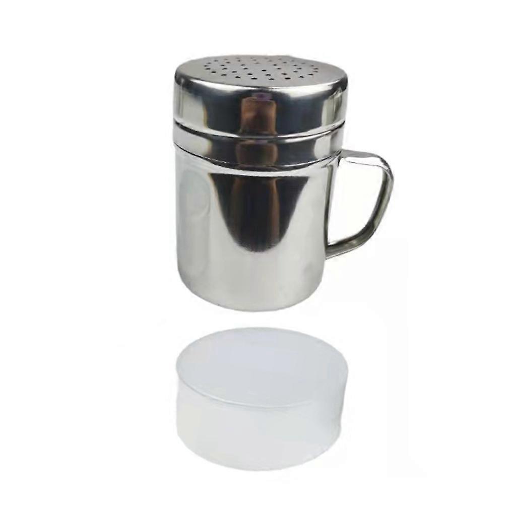 Stainless Steel Spice Bottles with Lid Portable Round Seasoning Containers with Handle for Kitchen and BBQ Use