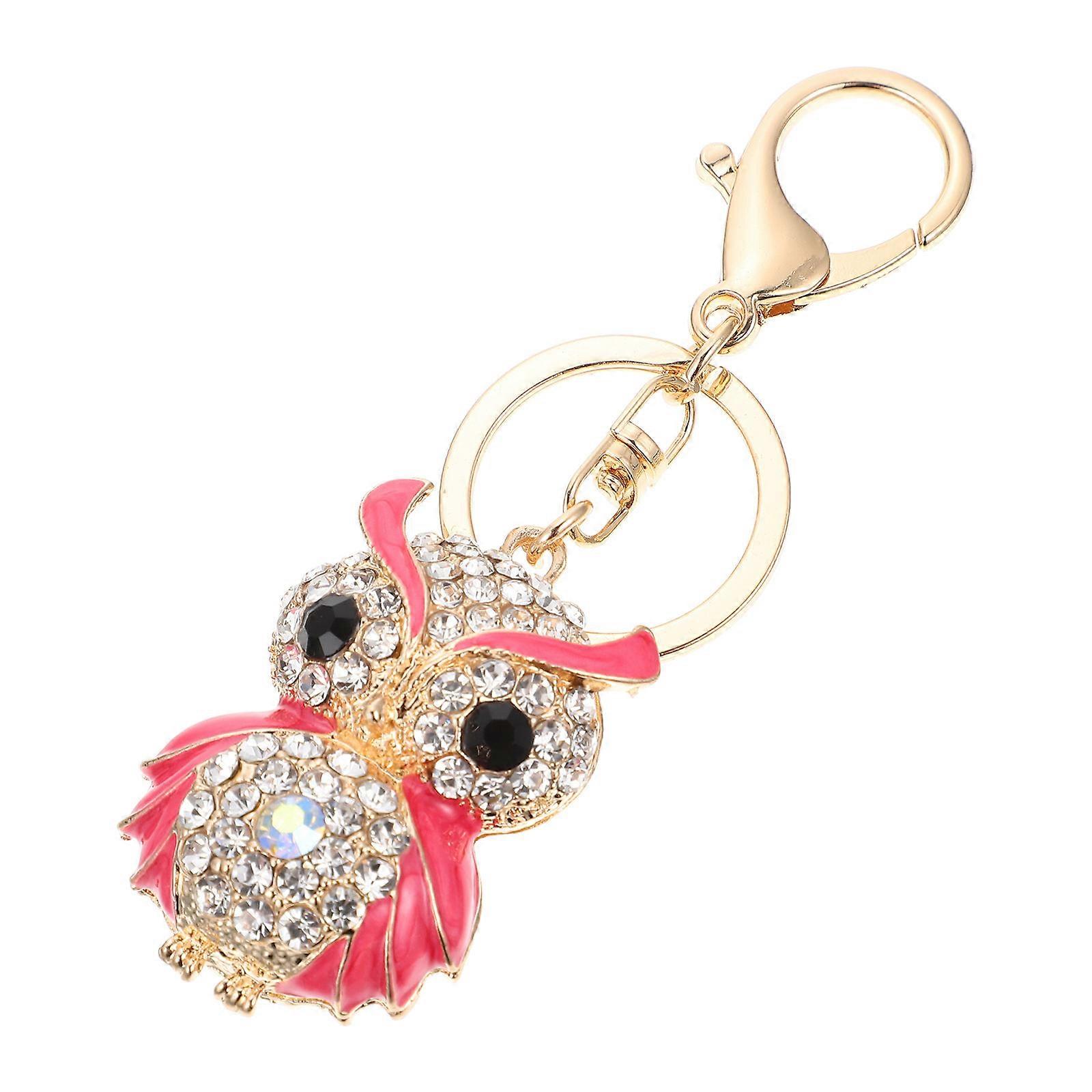 Owl Keychain Cartoon Owl Shaped Keychain for Hanging Keys Zinc Alloy
