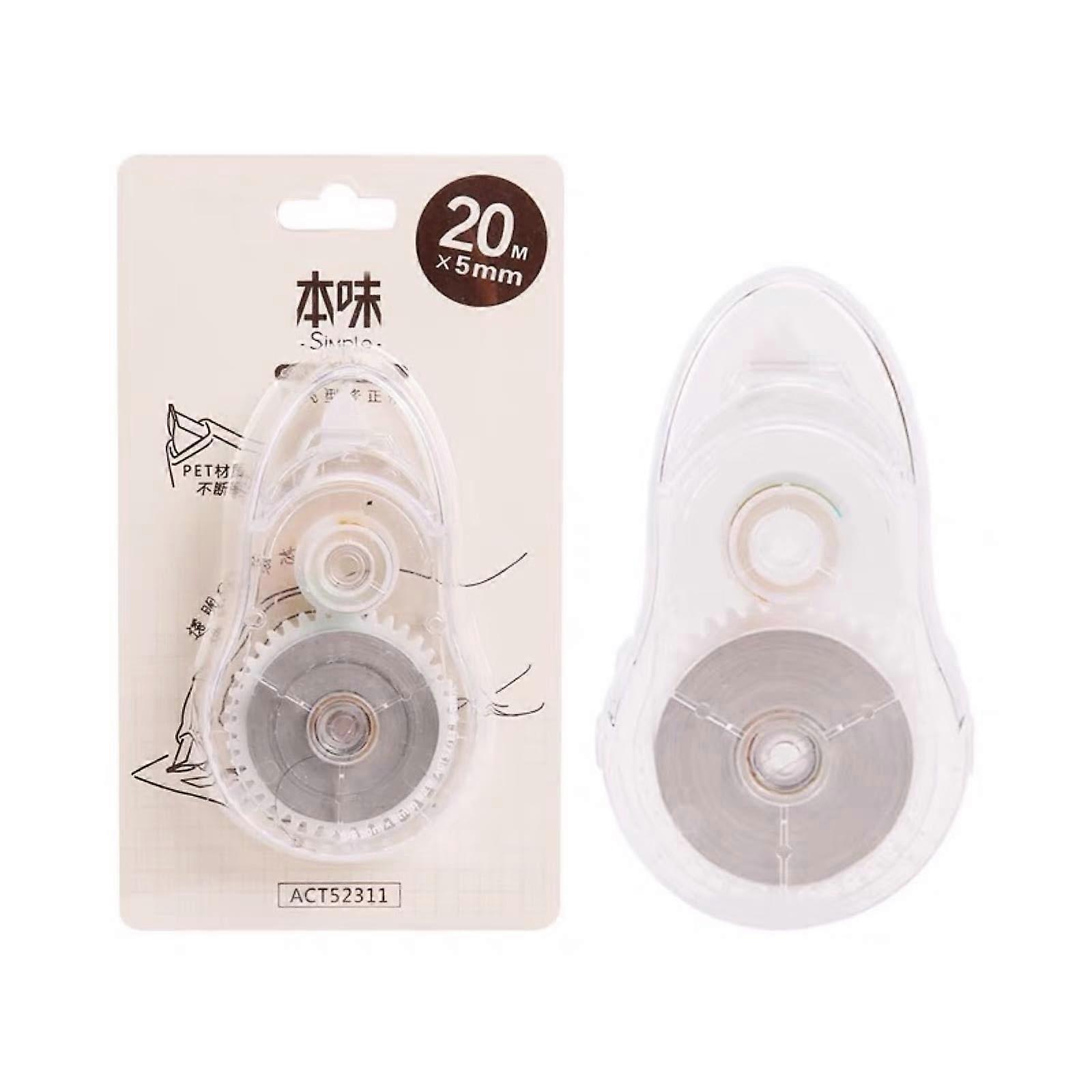 Large Capacity PET Correction Tape, Easy Smooth 20M, 4 Pack, Ideal for School and Office Use, Single Card