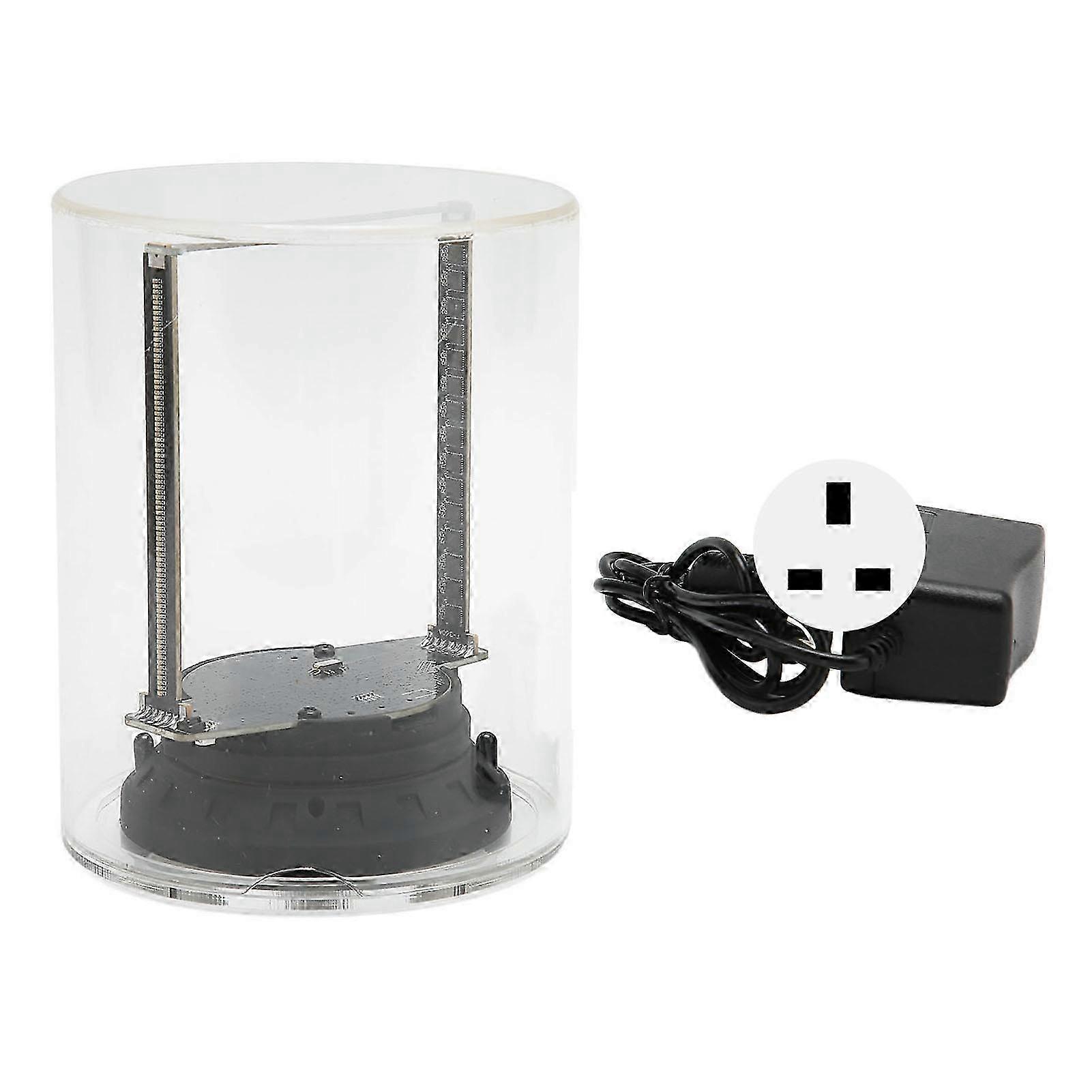 3D Hologram Fan 160 LED Built in 32GB Memory Card APP WiFi Control Holographic Display with Clear Cover 3.9inch 100?240V UK Plug SZRH AC-